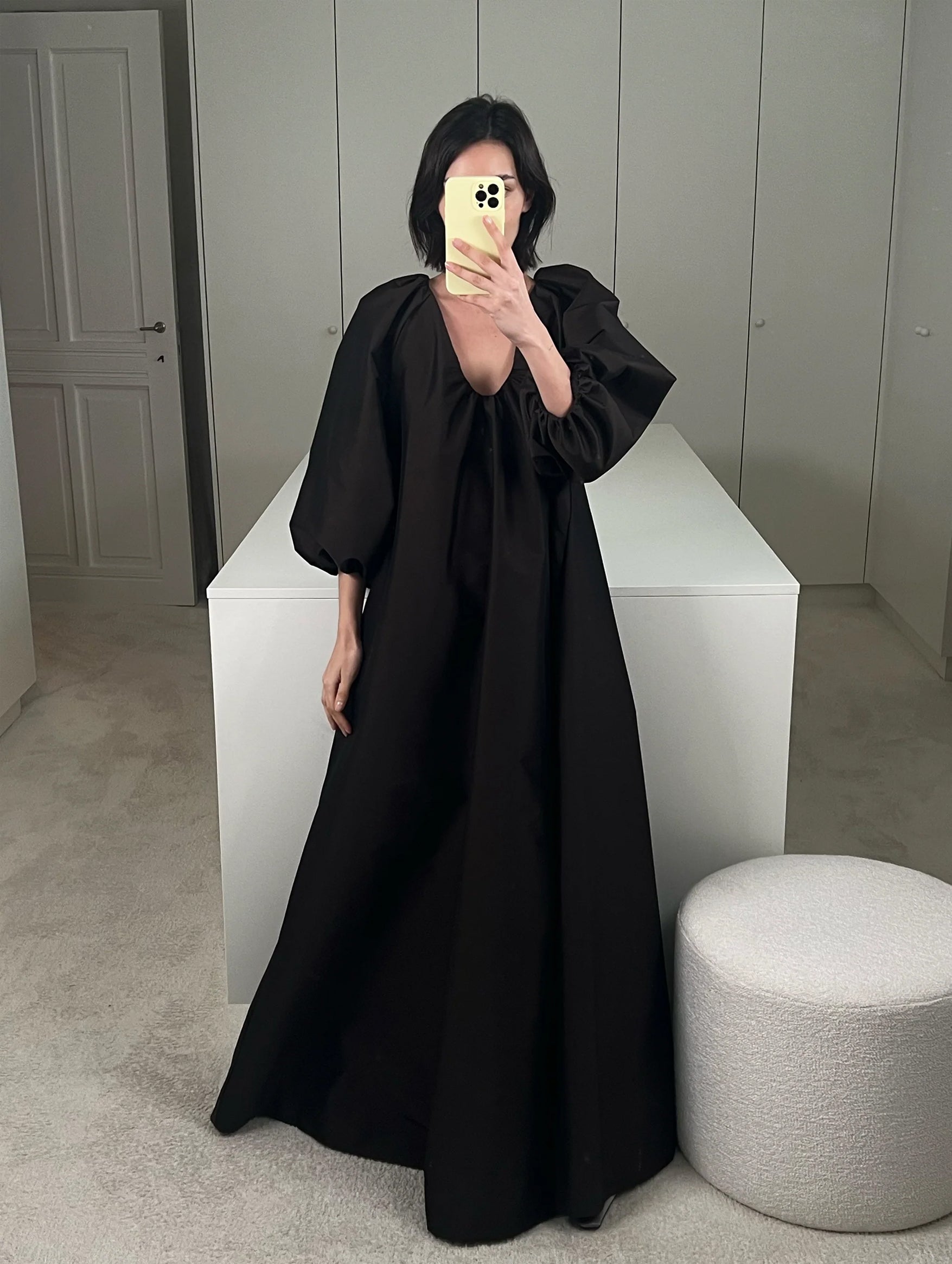 George Dress in Chocolate Brown