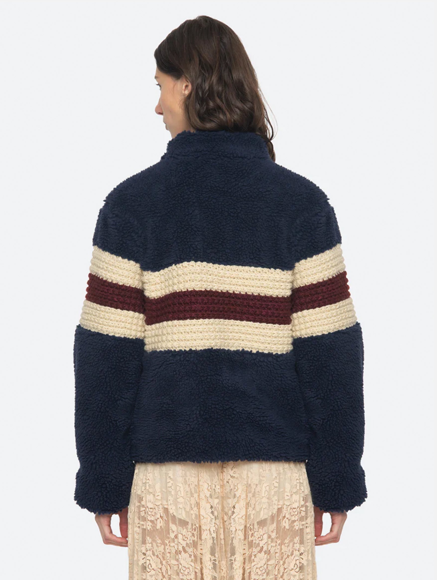 Georgie Fleece Jacket in Navy