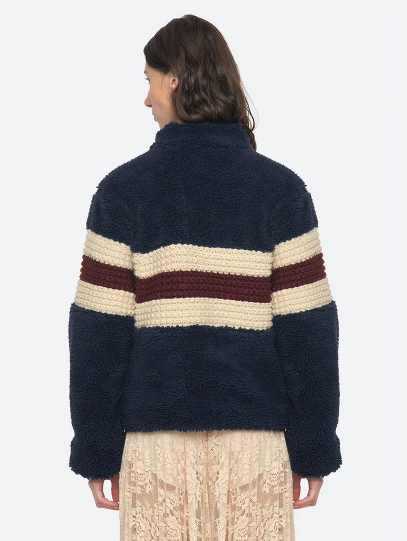 Georgie Fleece Jacket in Navy