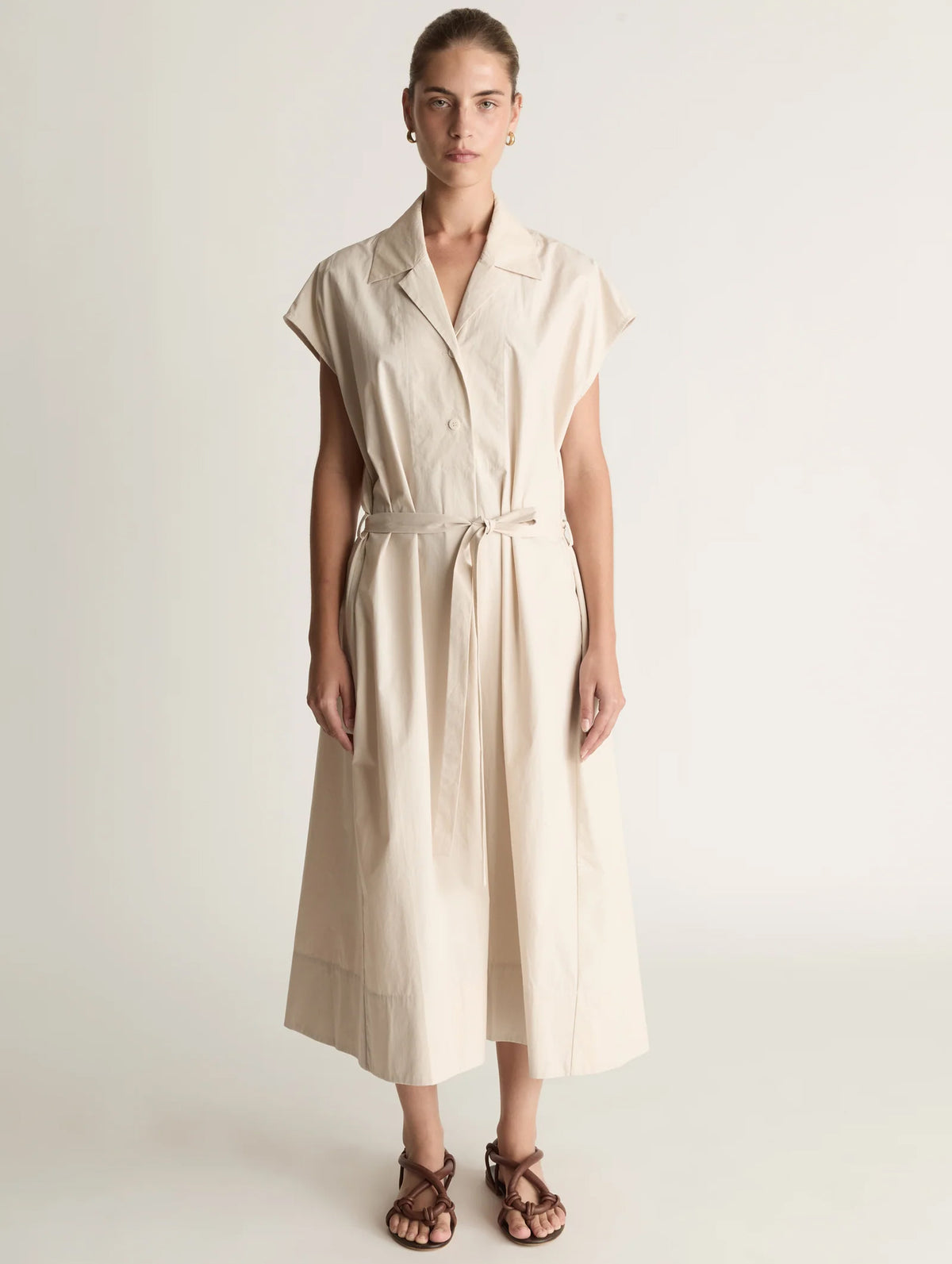 Gilbert Wrap Dress in Wheat