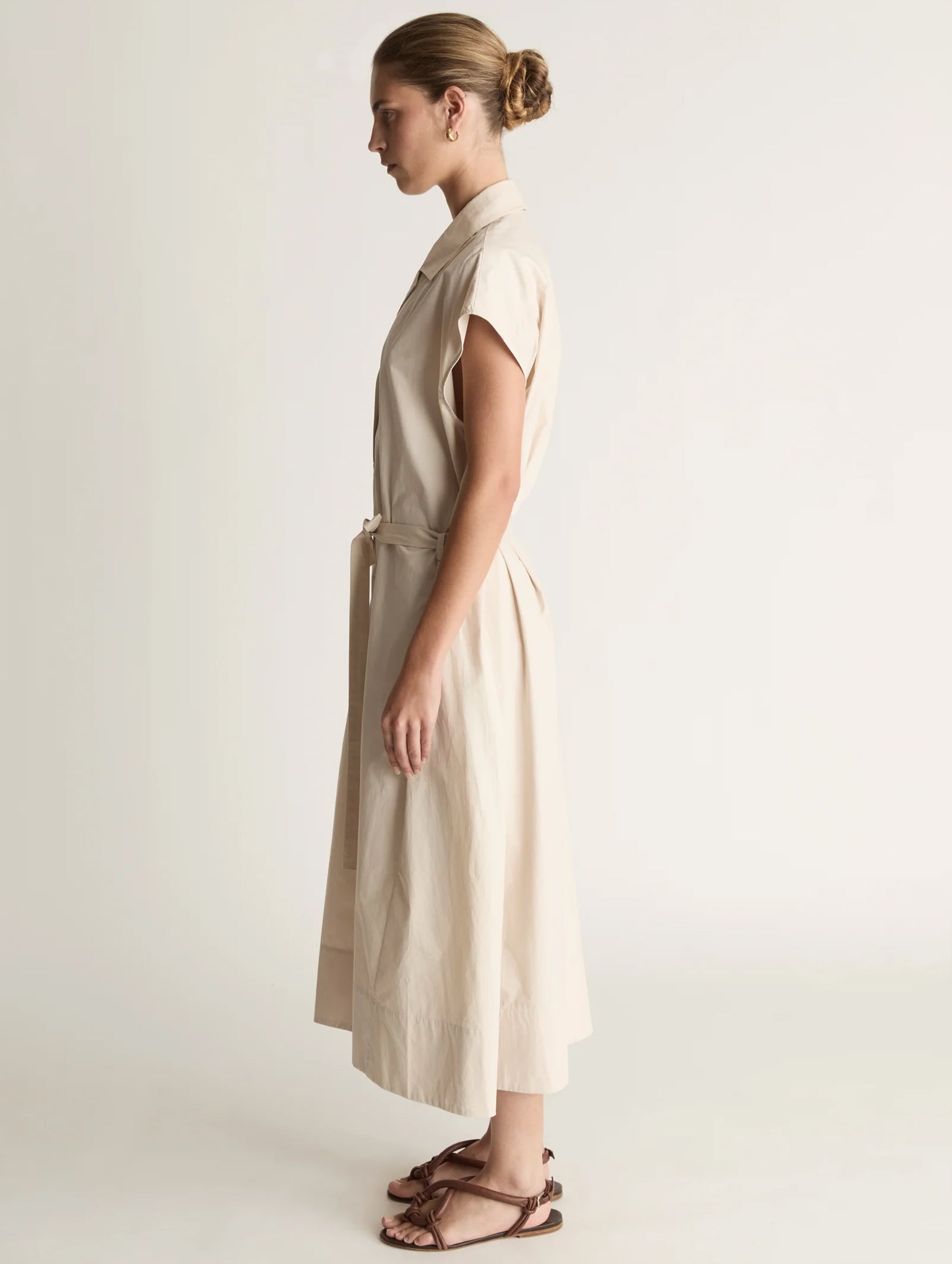 Gilbert Wrap Dress in Wheat