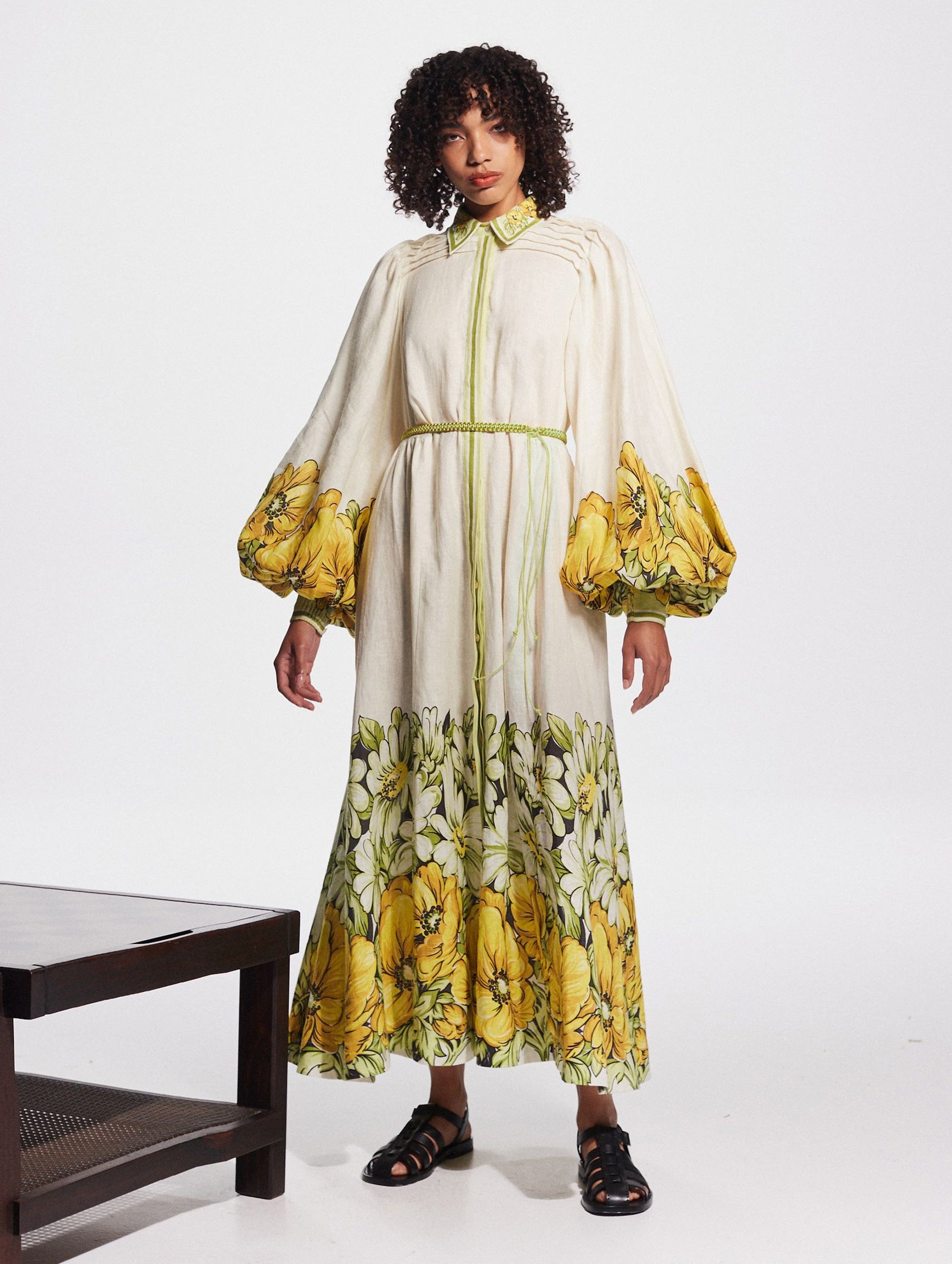 Gisela Shirtdress in Yellow