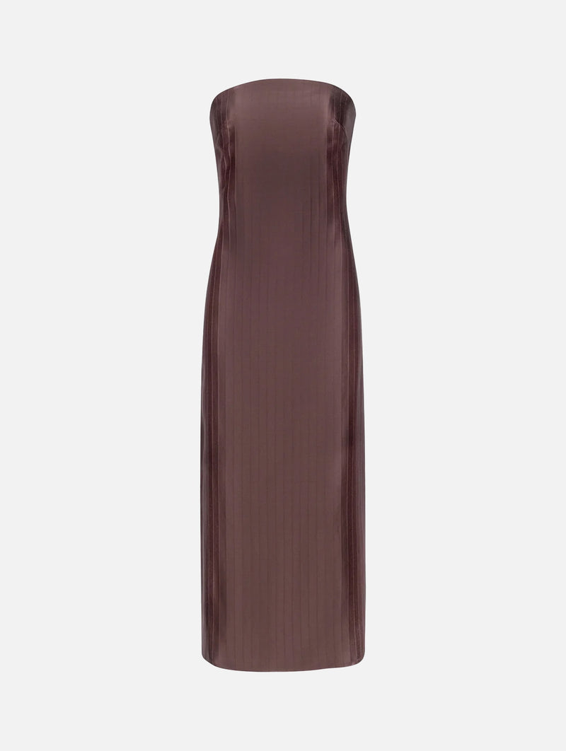 Giulia Bustier Dress in Dark Brown