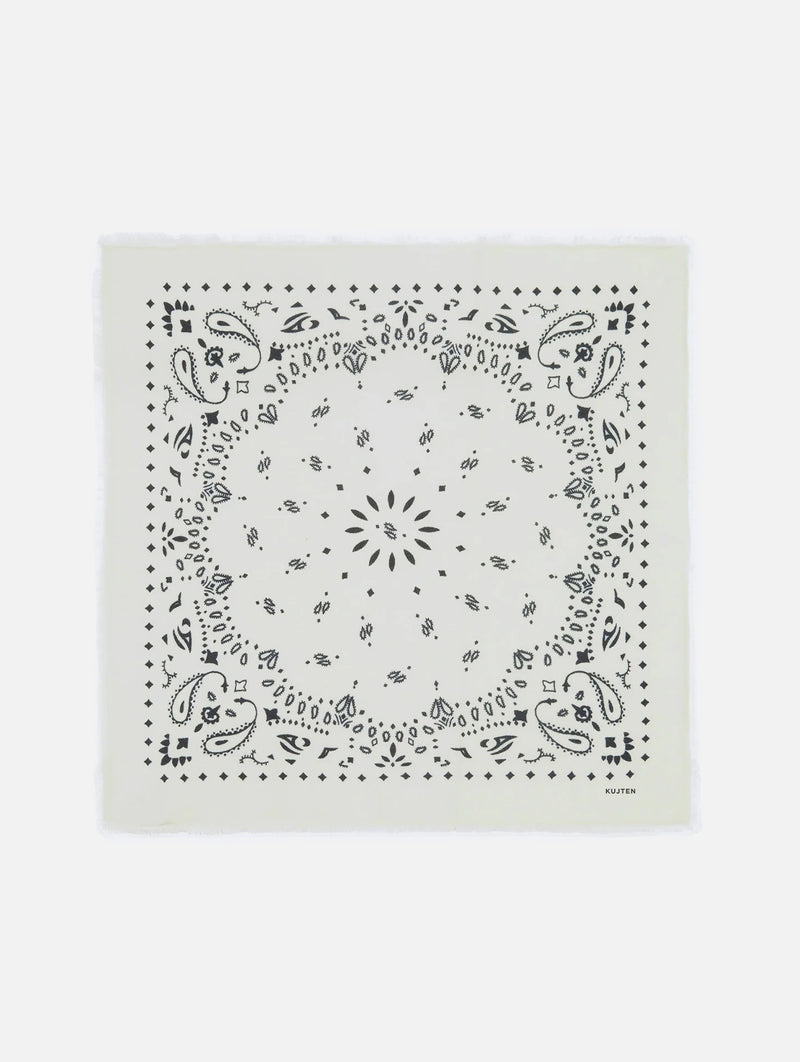 Hachiko Large Bandana in Blanc