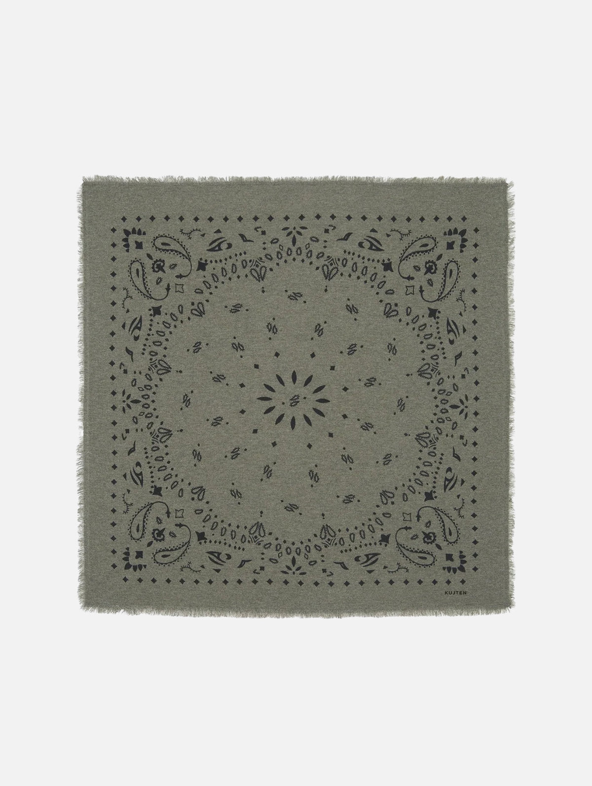 Hachiko Large Bandana in Khaki Chine