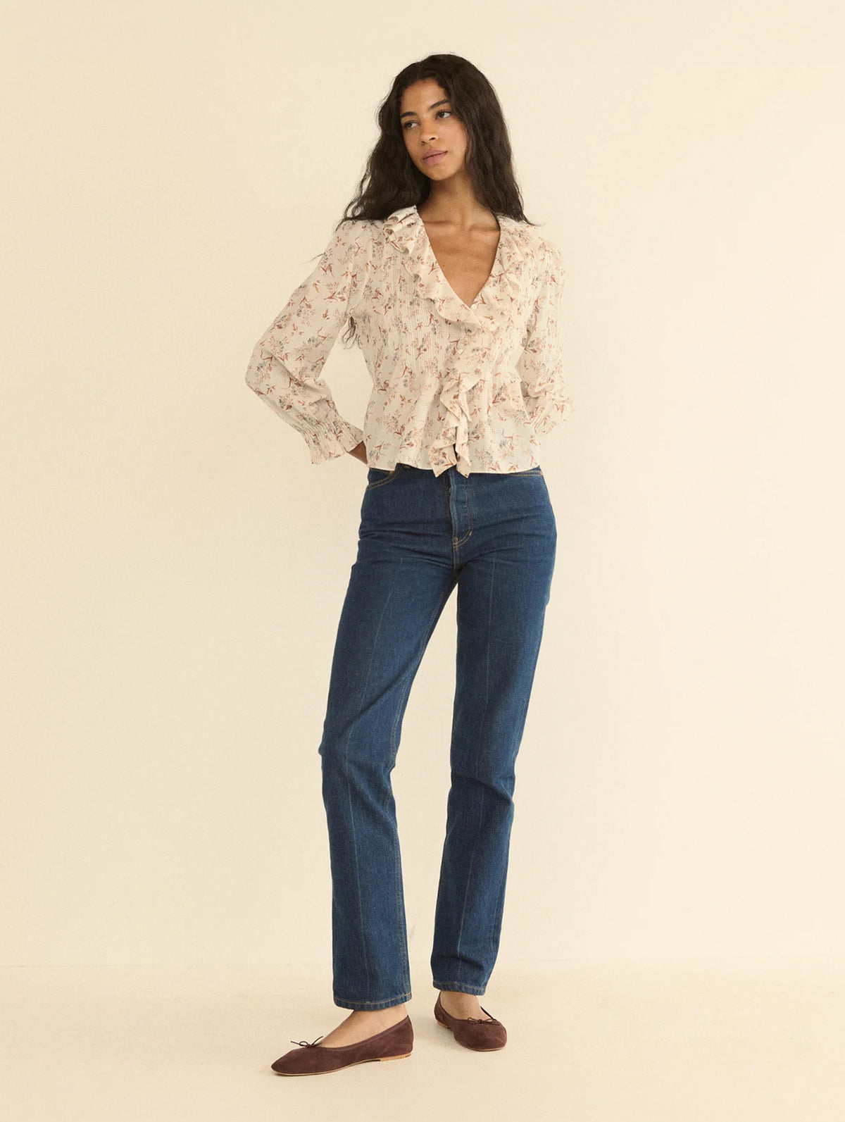 Hardy Top in Crème Windswept Meadow