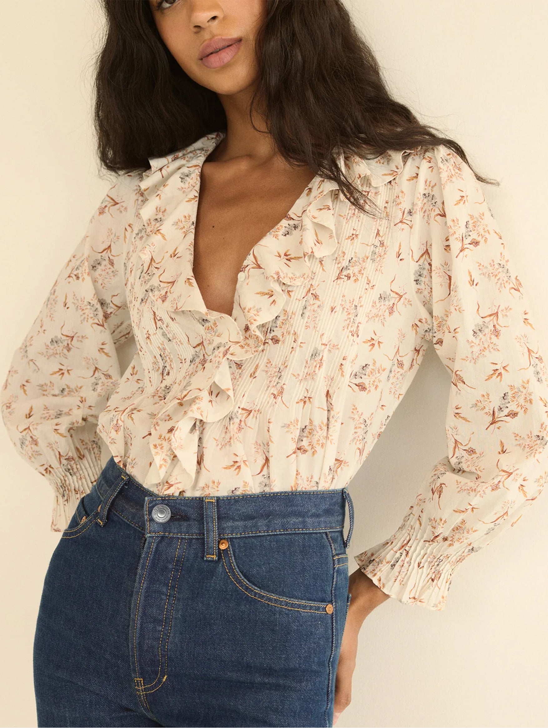 Hardy Top in Crème Windswept Meadow