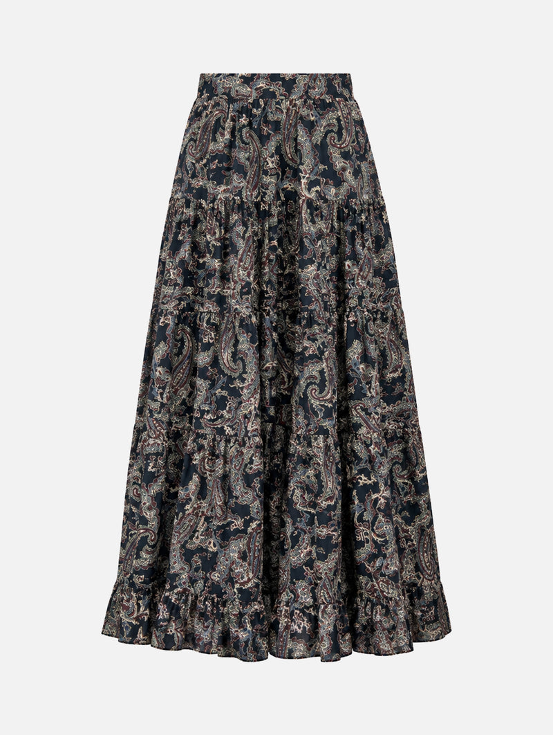 Heatheralyn Skirt in Navy Multi