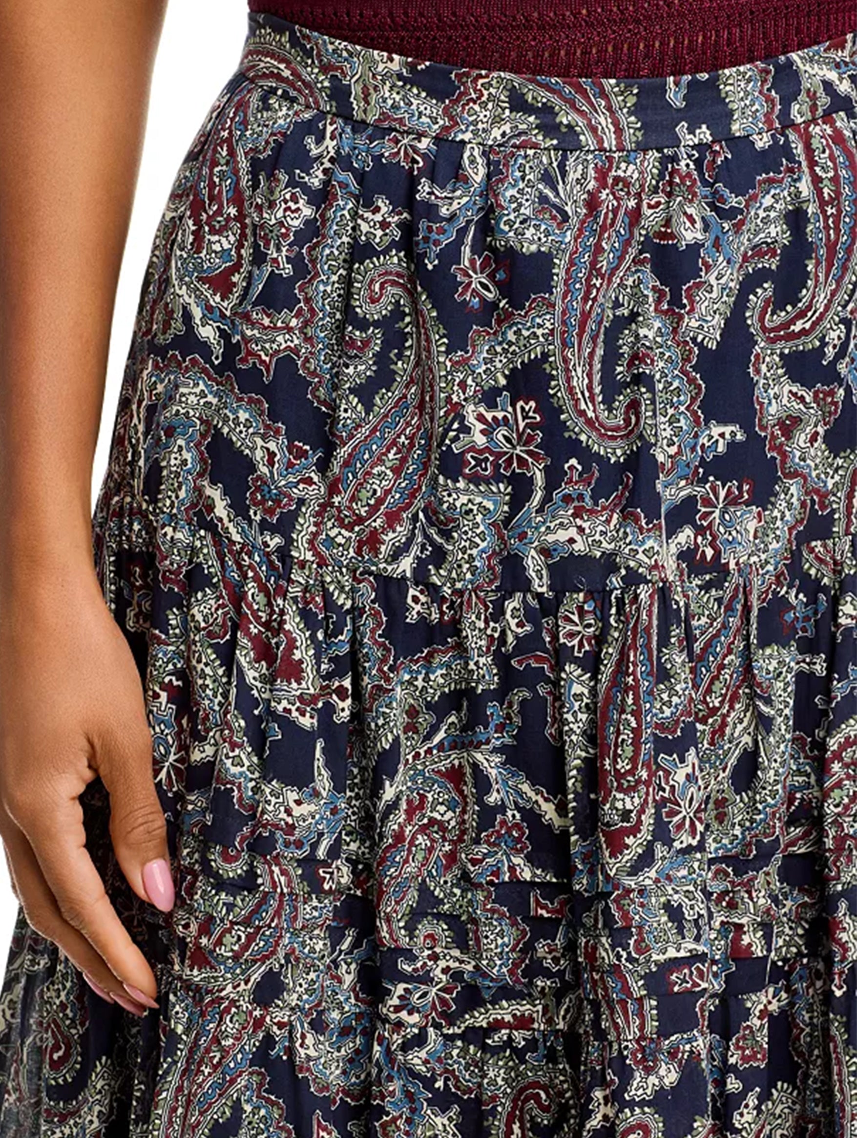 Heatheralyn Skirt in Navy Multi