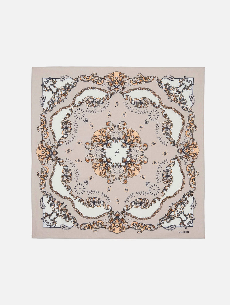 Helia Large Bandana in Beige Chine