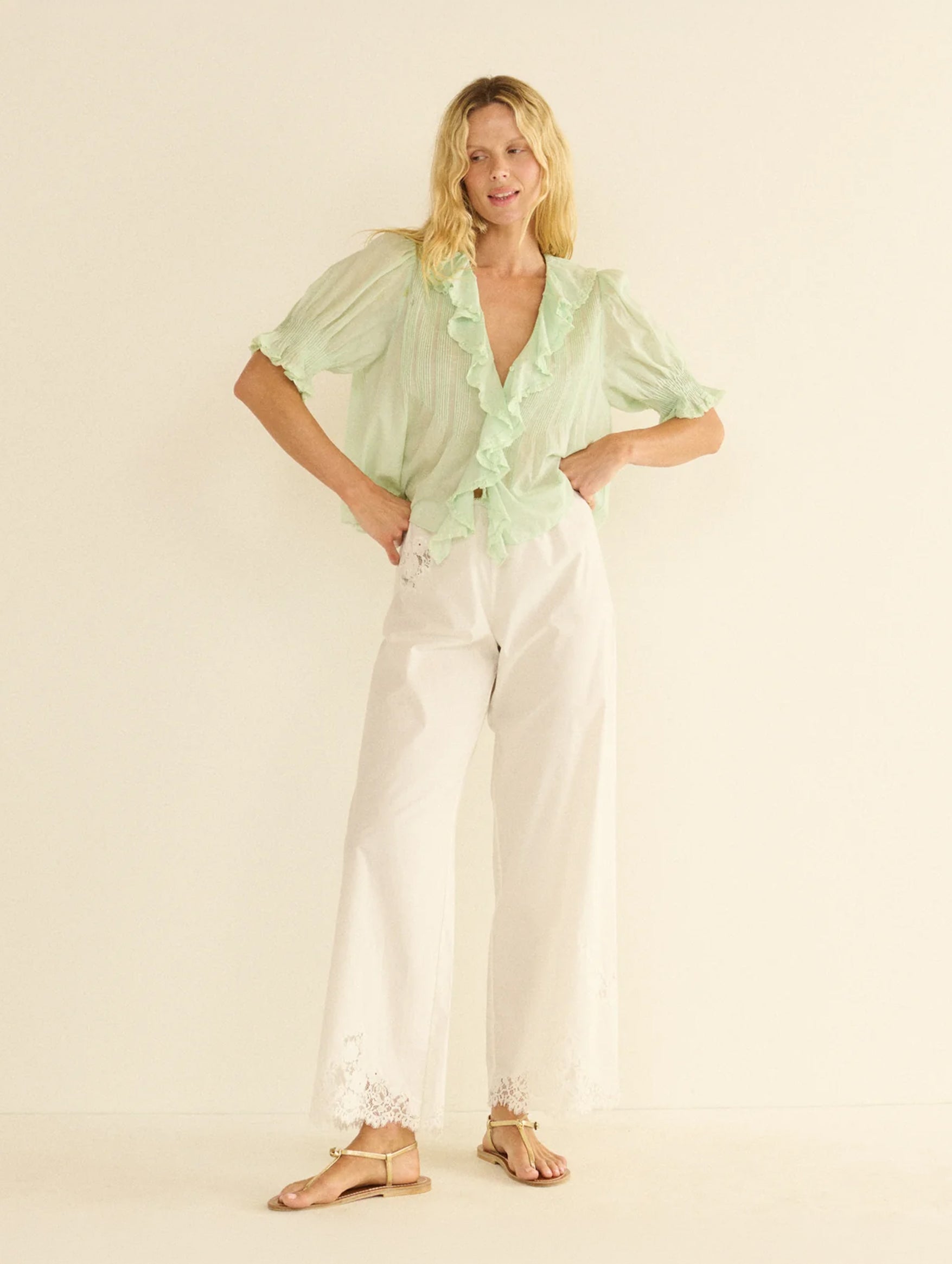 Henri Top in Seafoam