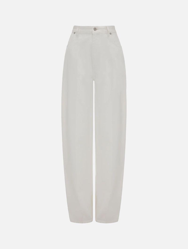High Waist Cinch Jean in Washed White