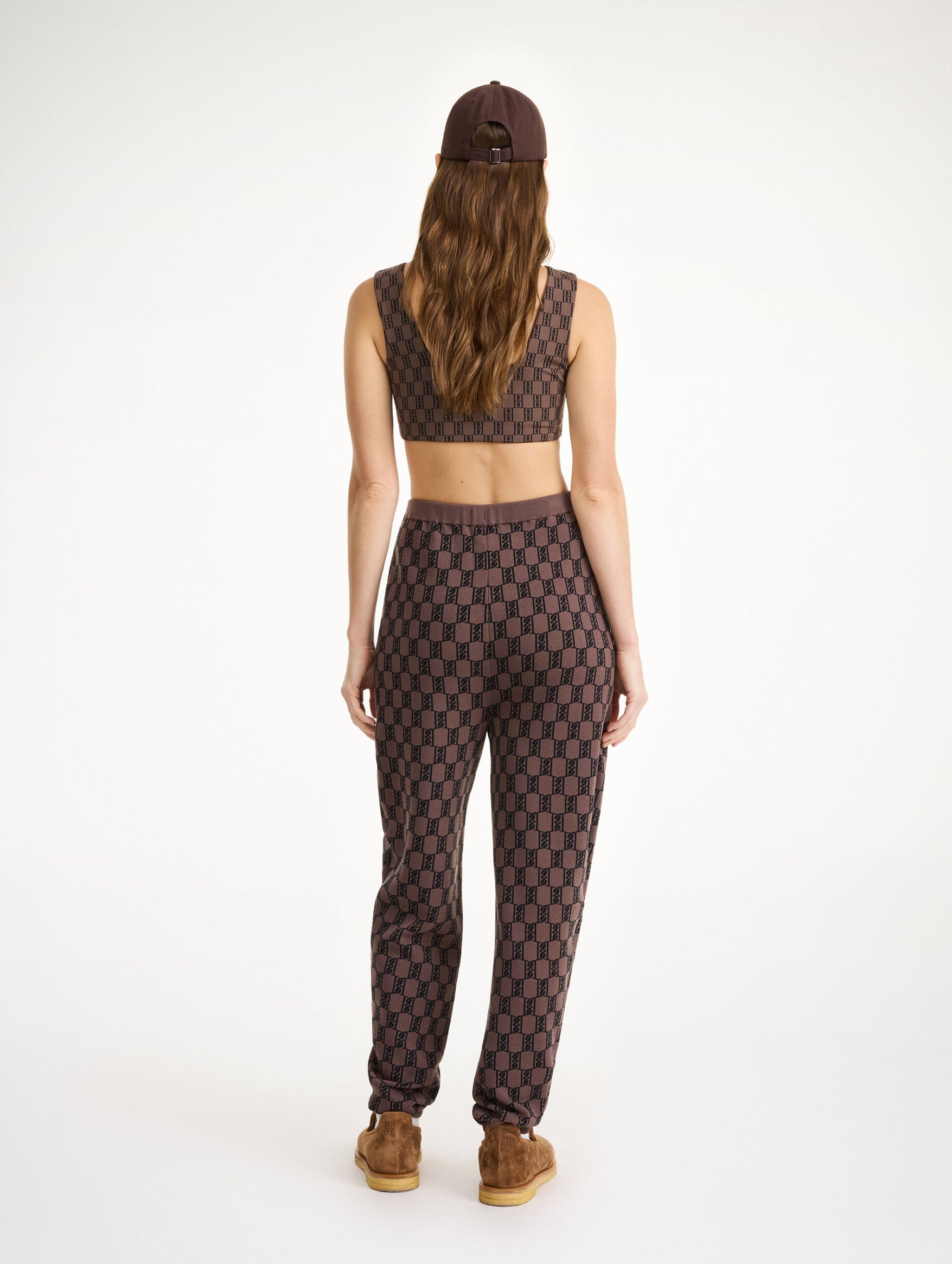 Hali knitted Sweatpants in Dark Mahogany