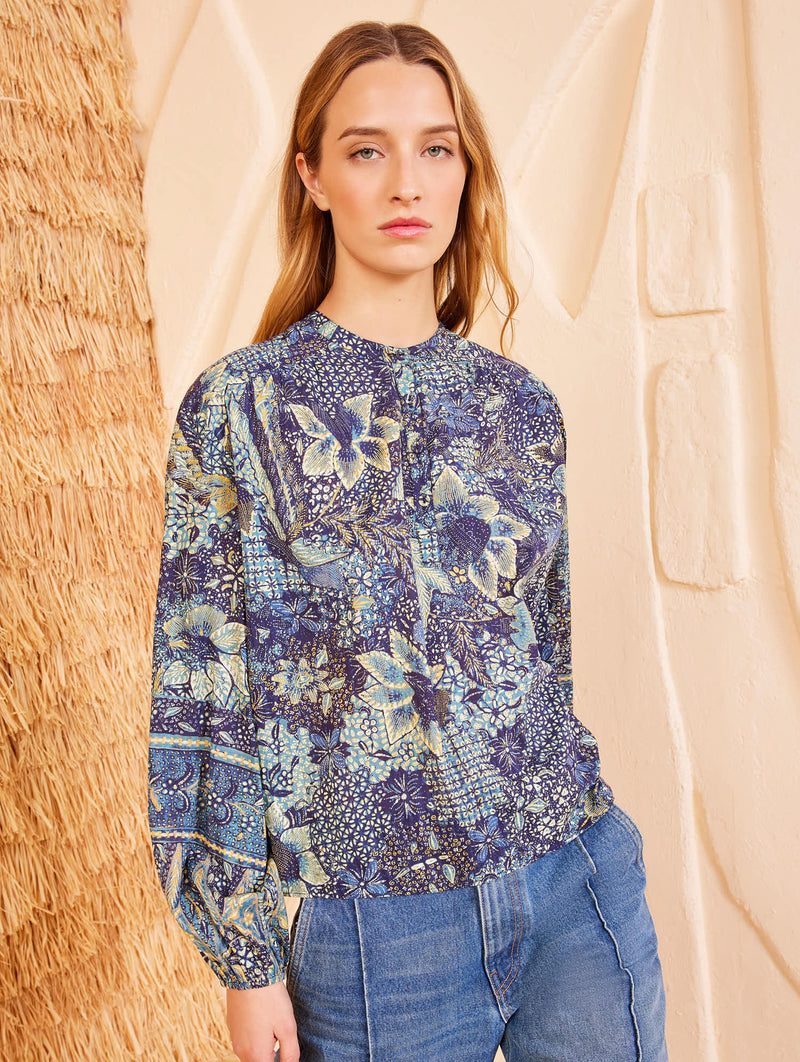 Harlowe Blouse in Portofino