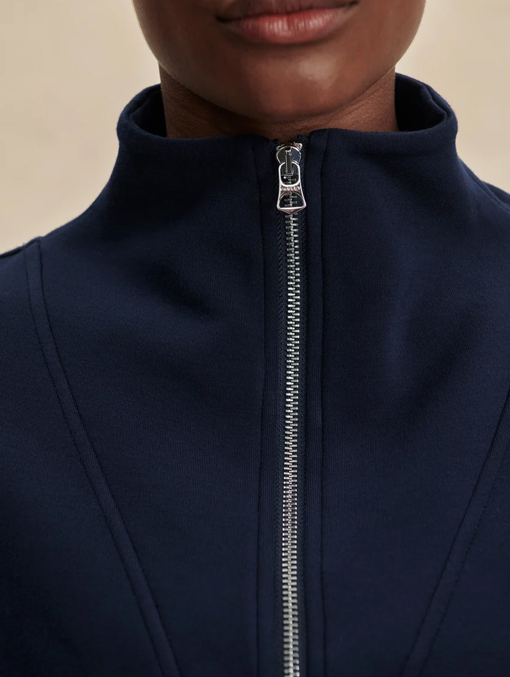 Hawley Half Zip Sweat in Navy