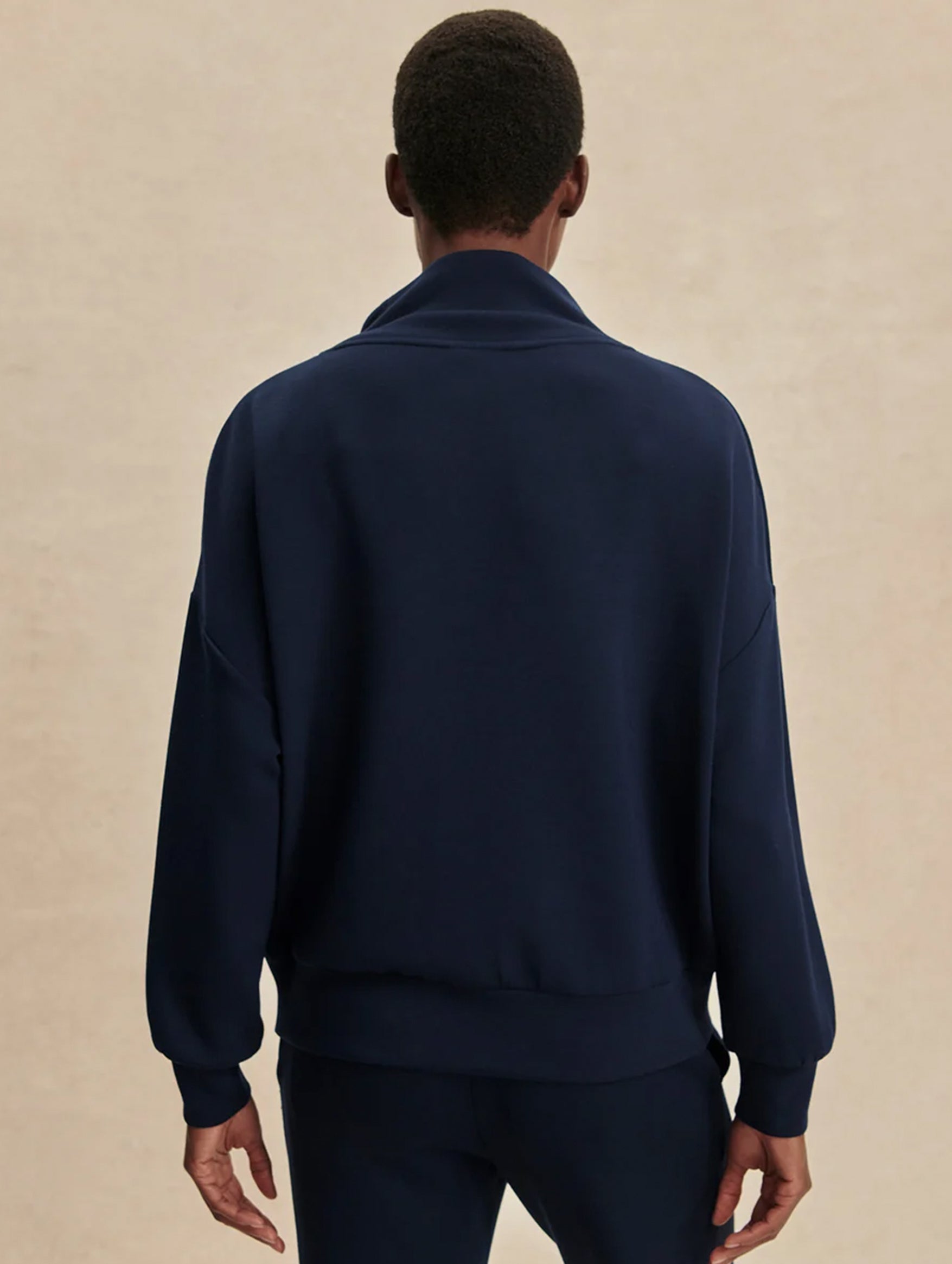 Hawley Half Zip Sweat in Navy