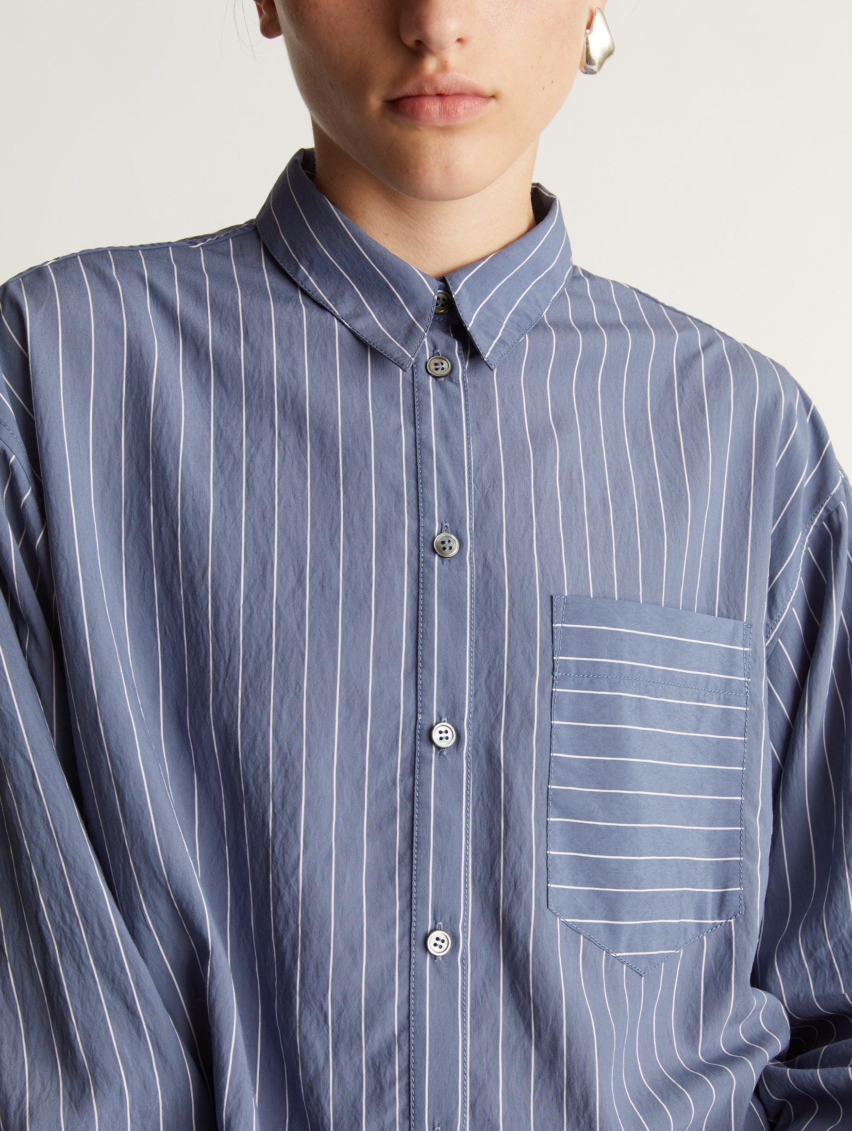 Heath Shirt in Blue Stripe