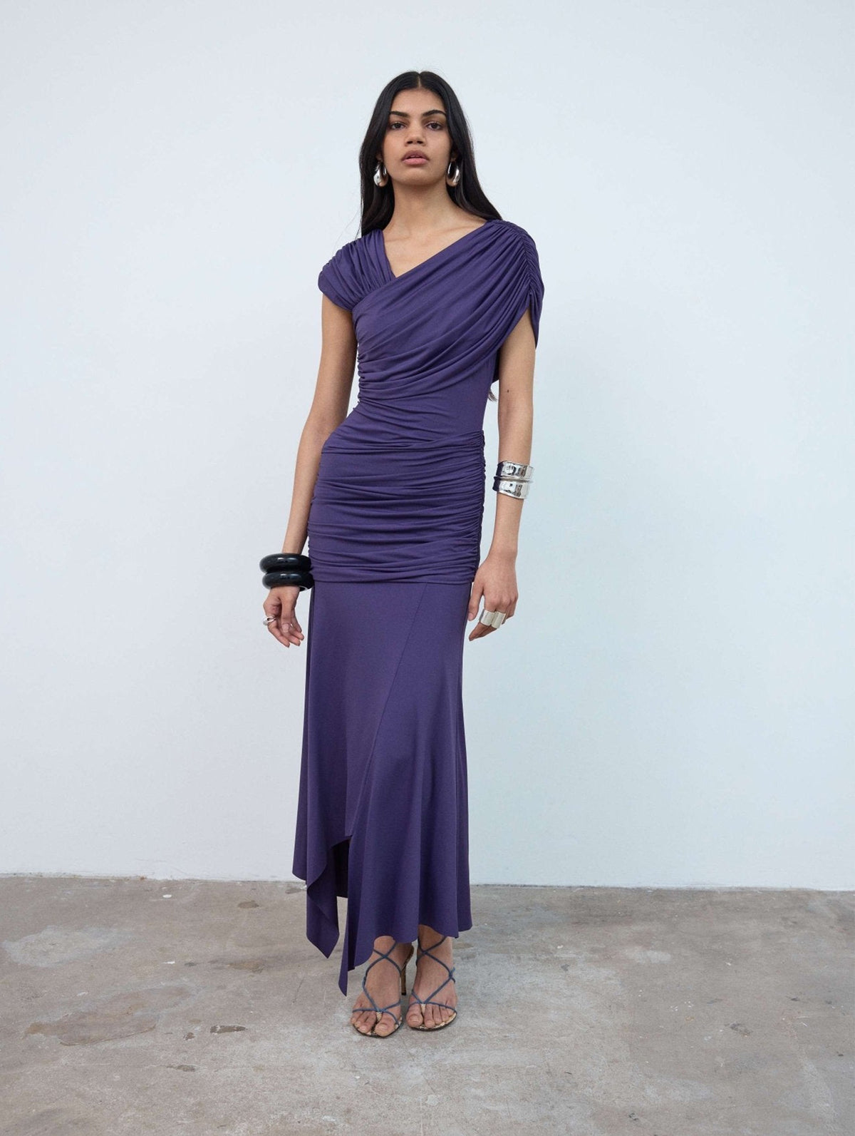 Hela Midi Dress In Purple