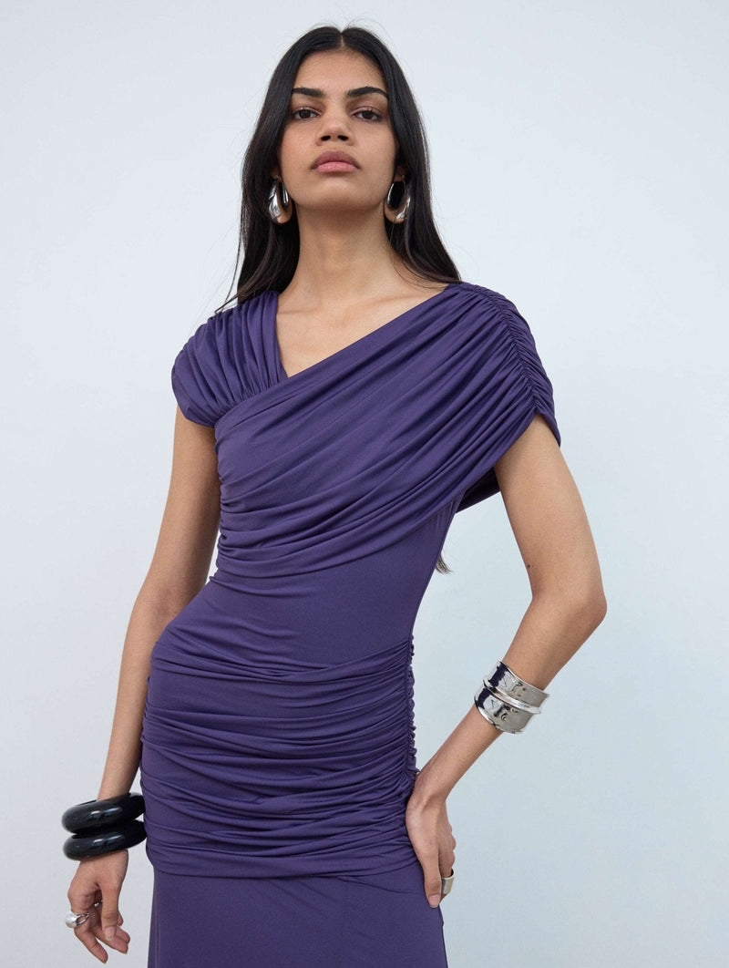 Hela Midi Dress In Purple