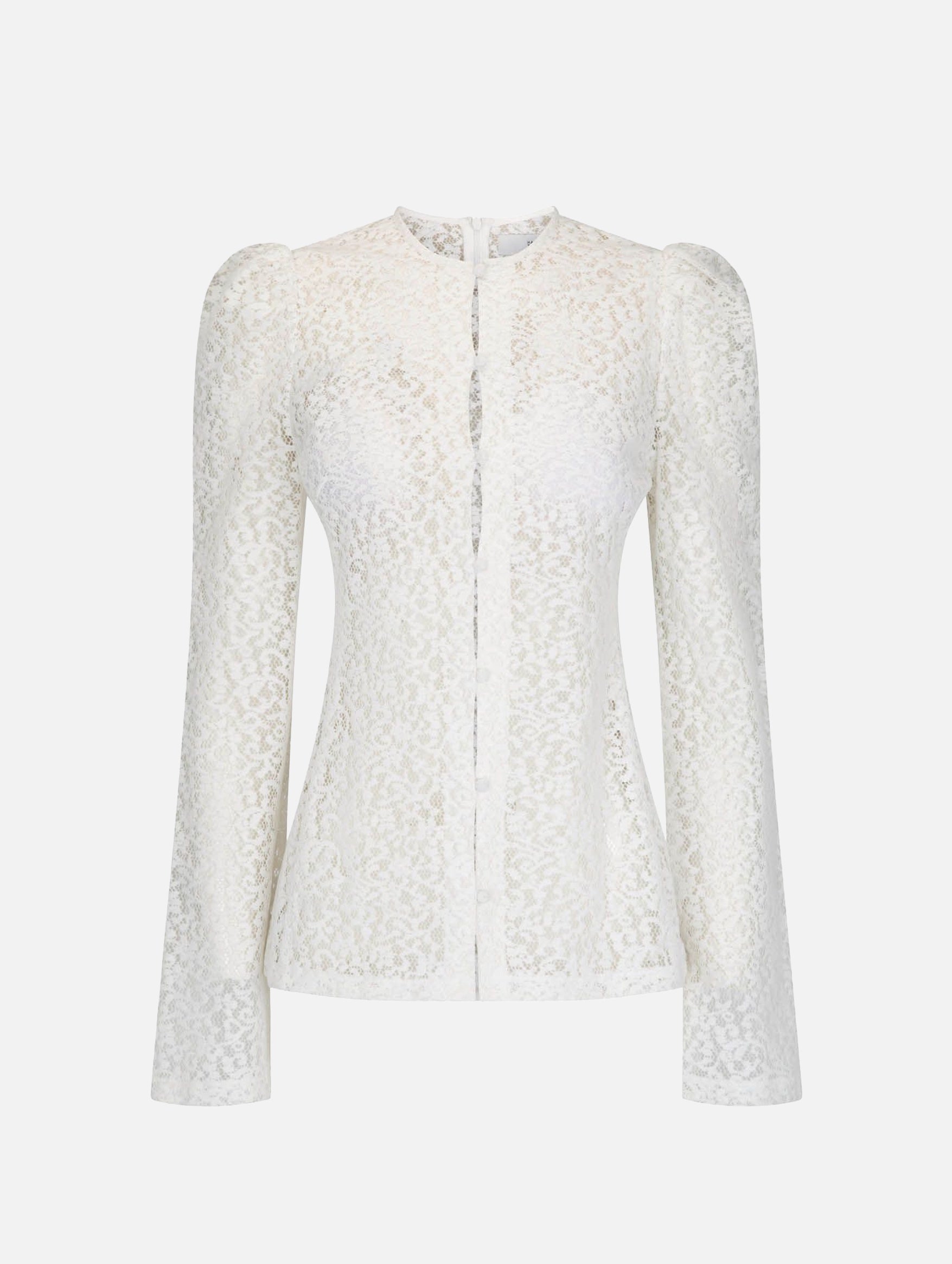 Helena Top in Ivory Lace