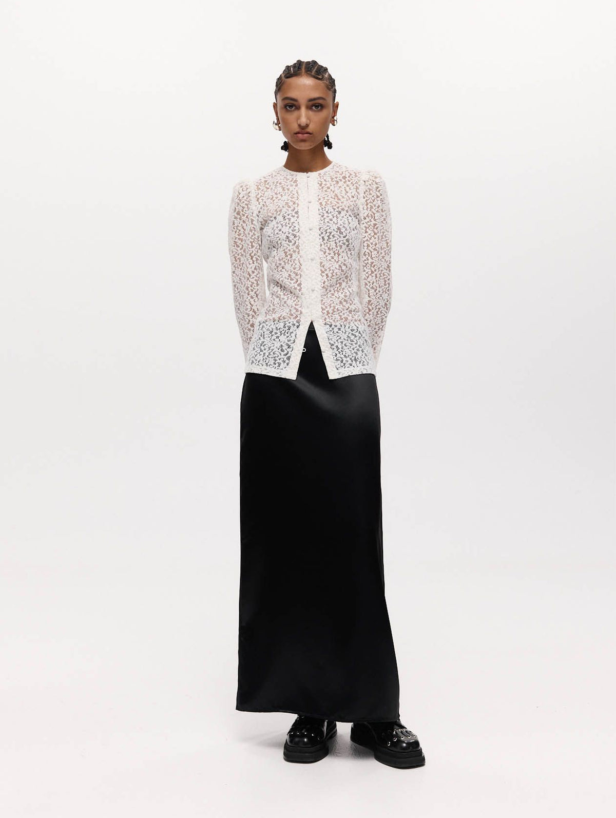Helena Top in Ivory Lace