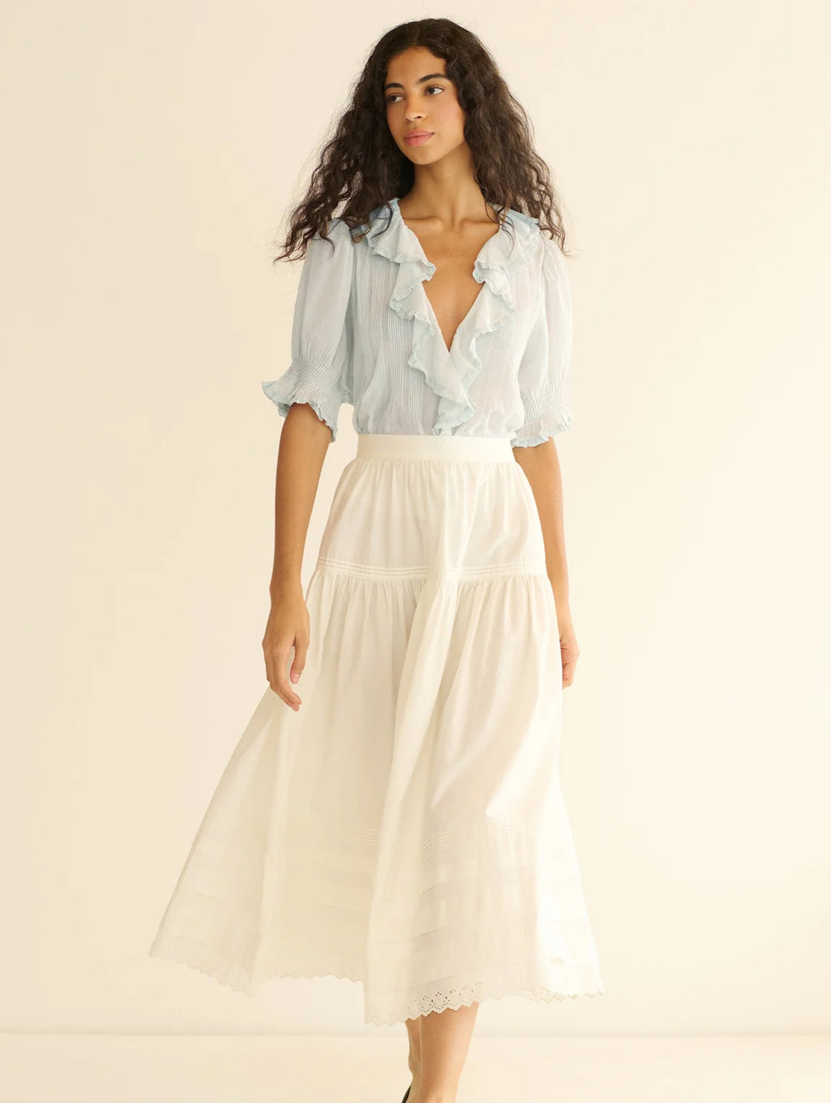 Henri Top in Alice Blue