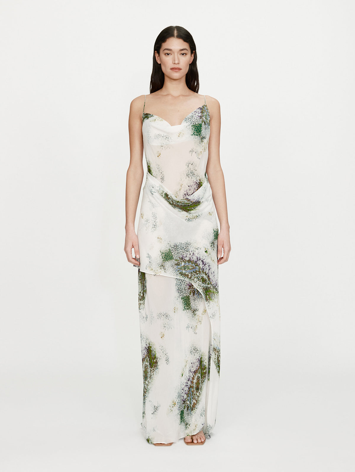 Hip Slip Dress in Absence Print