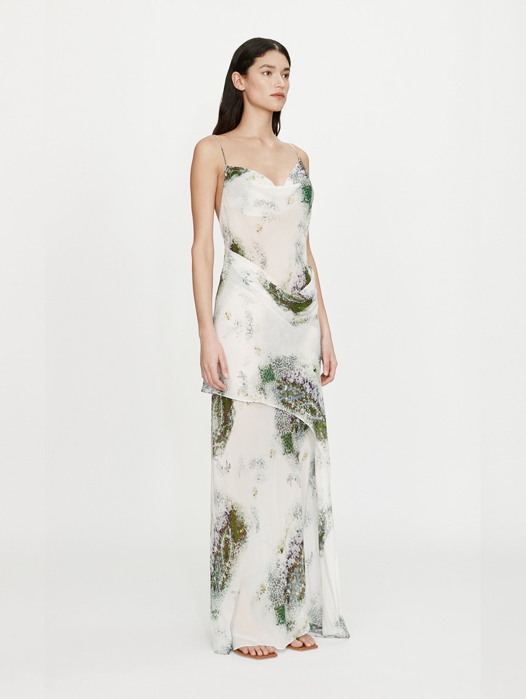 Hip Slip Dress in Absence Print