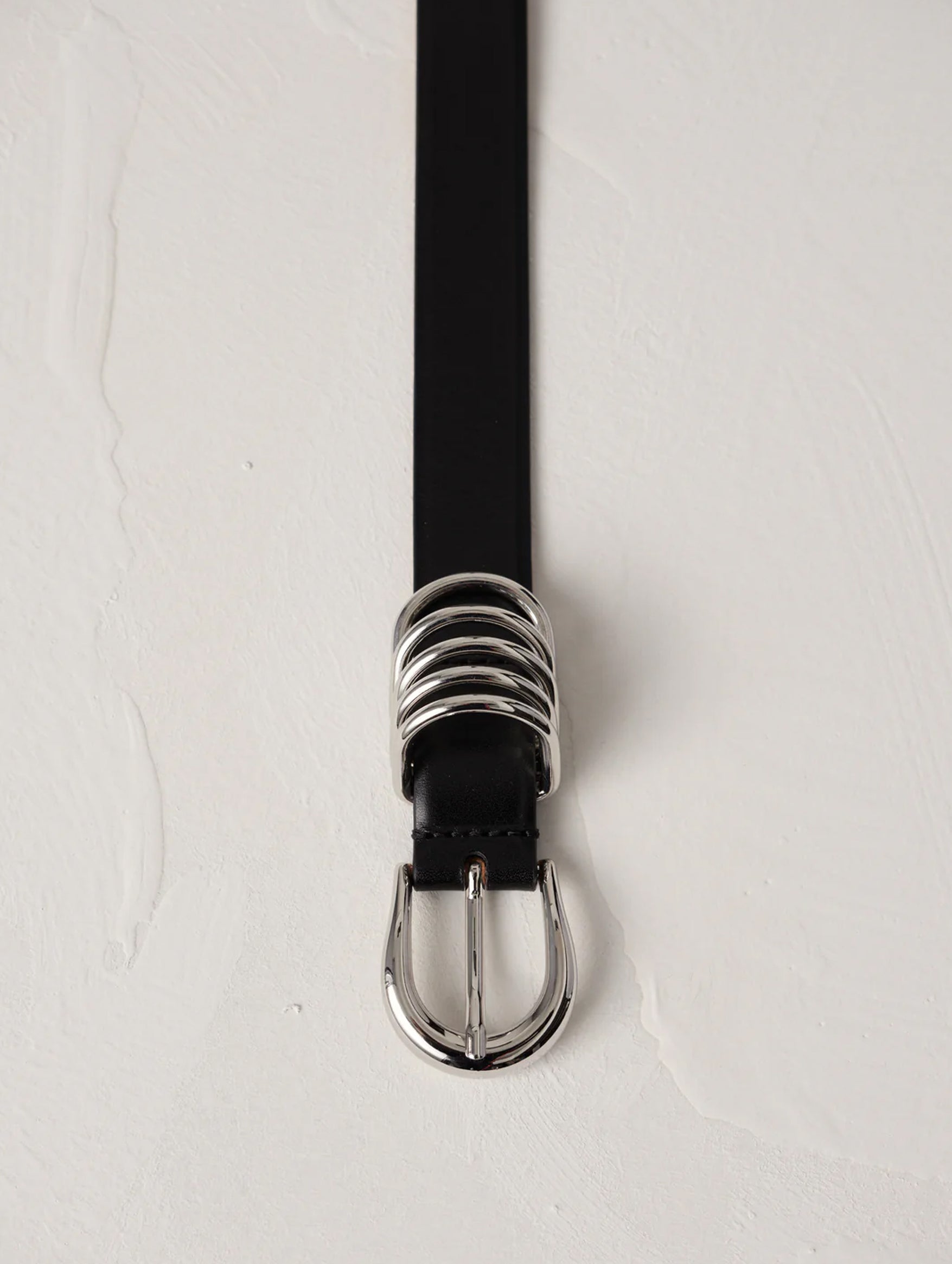 Hollyhock Belt in Black & Silver