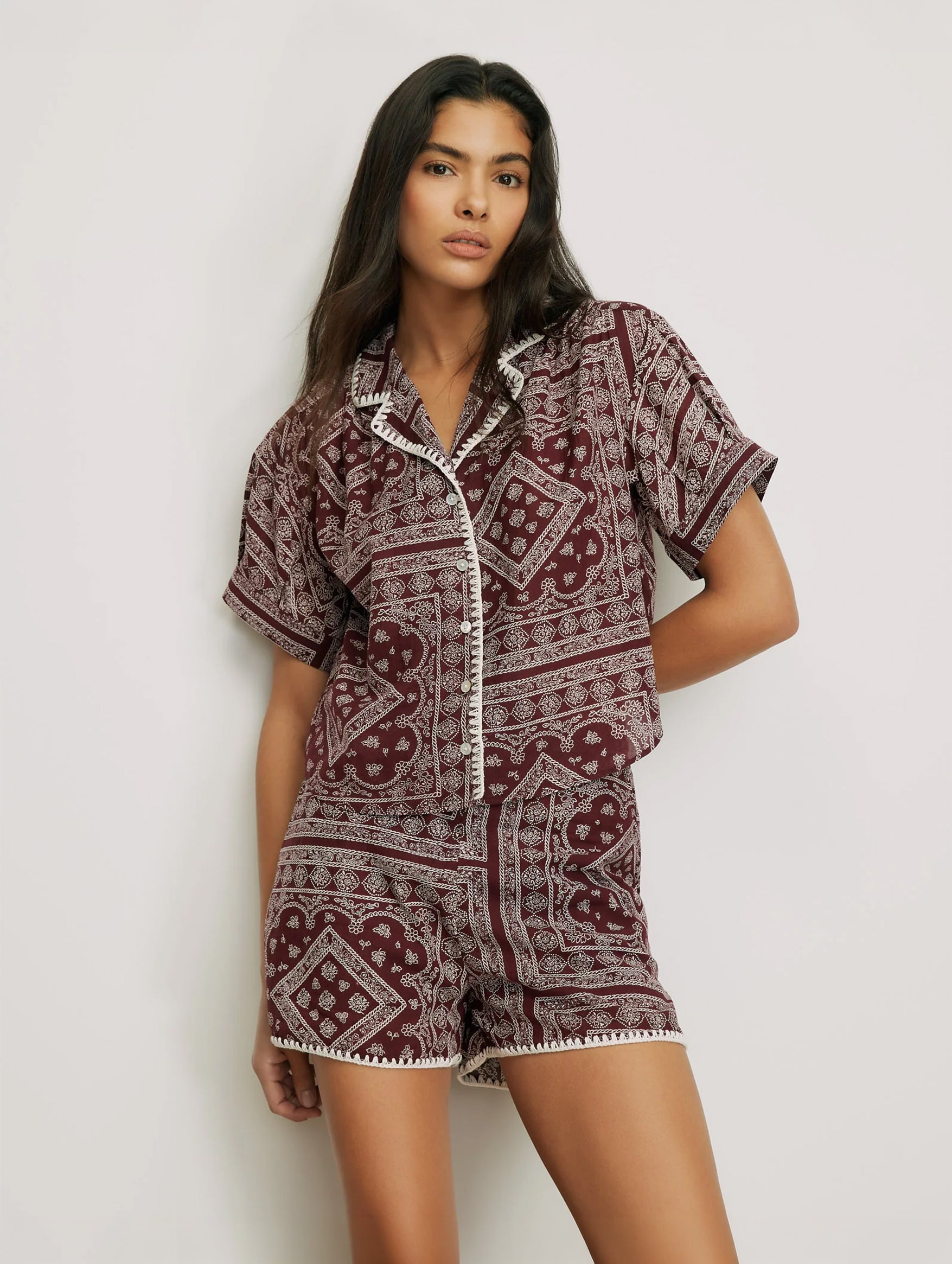 Ilene Top in Raisin Dove