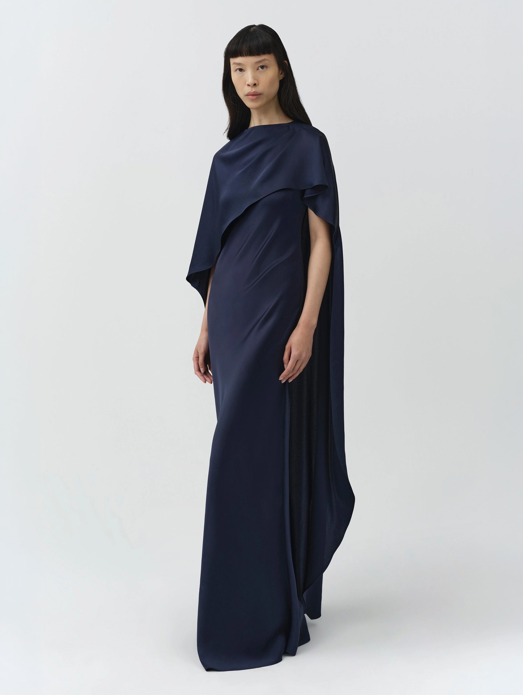 Izel Cape Gown in Midnight