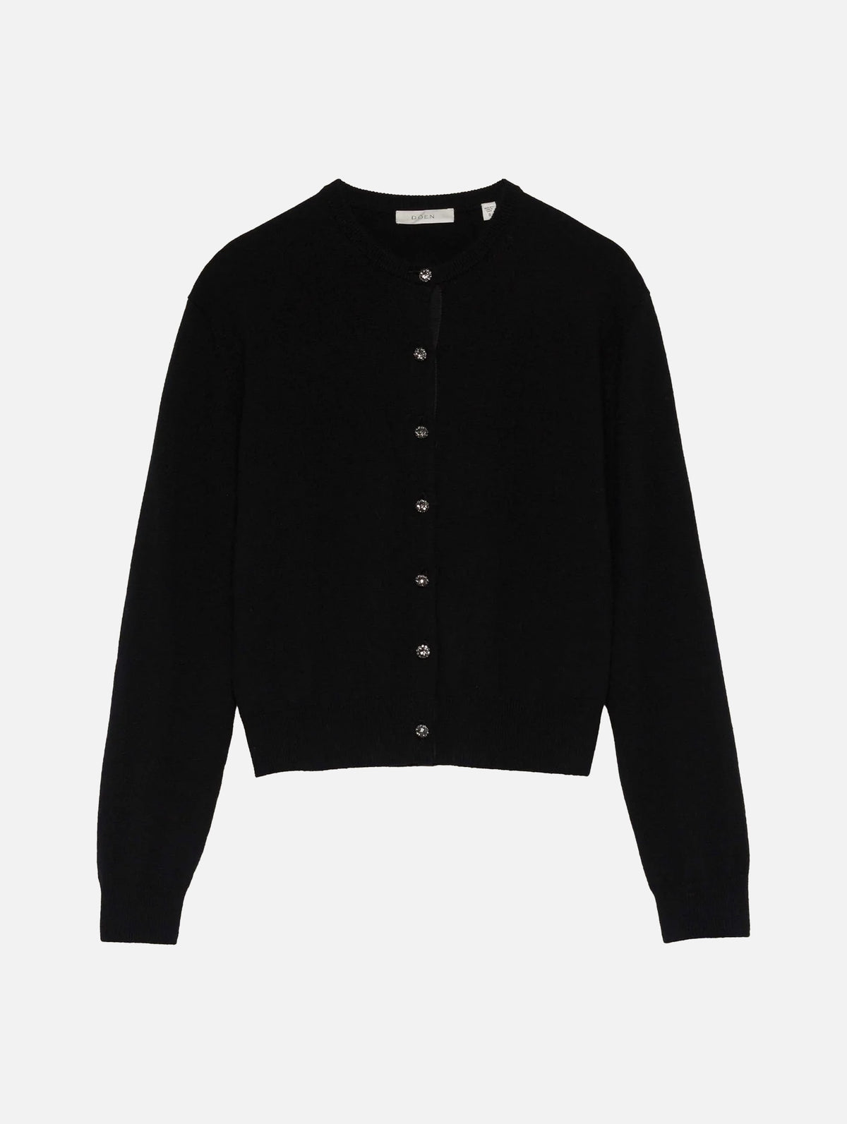 Ida Wool and Cashmere Cardigan in Black