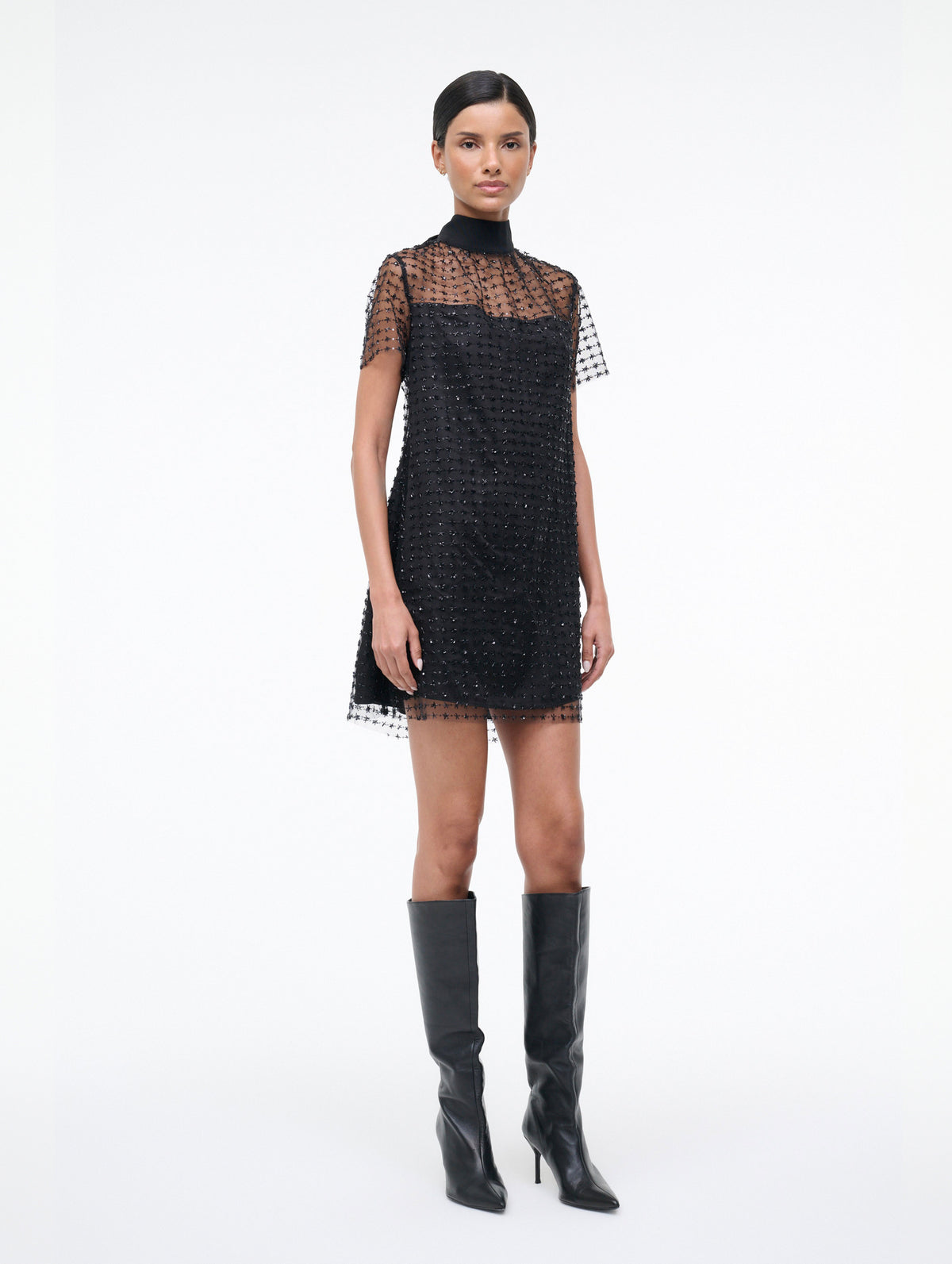 Ilana Mini Dress in Stardust Onyx
