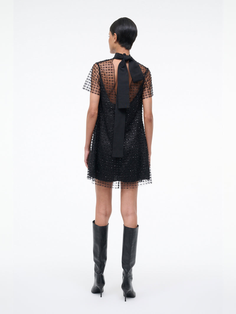 Ilana Mini Dress in Stardust Onyx