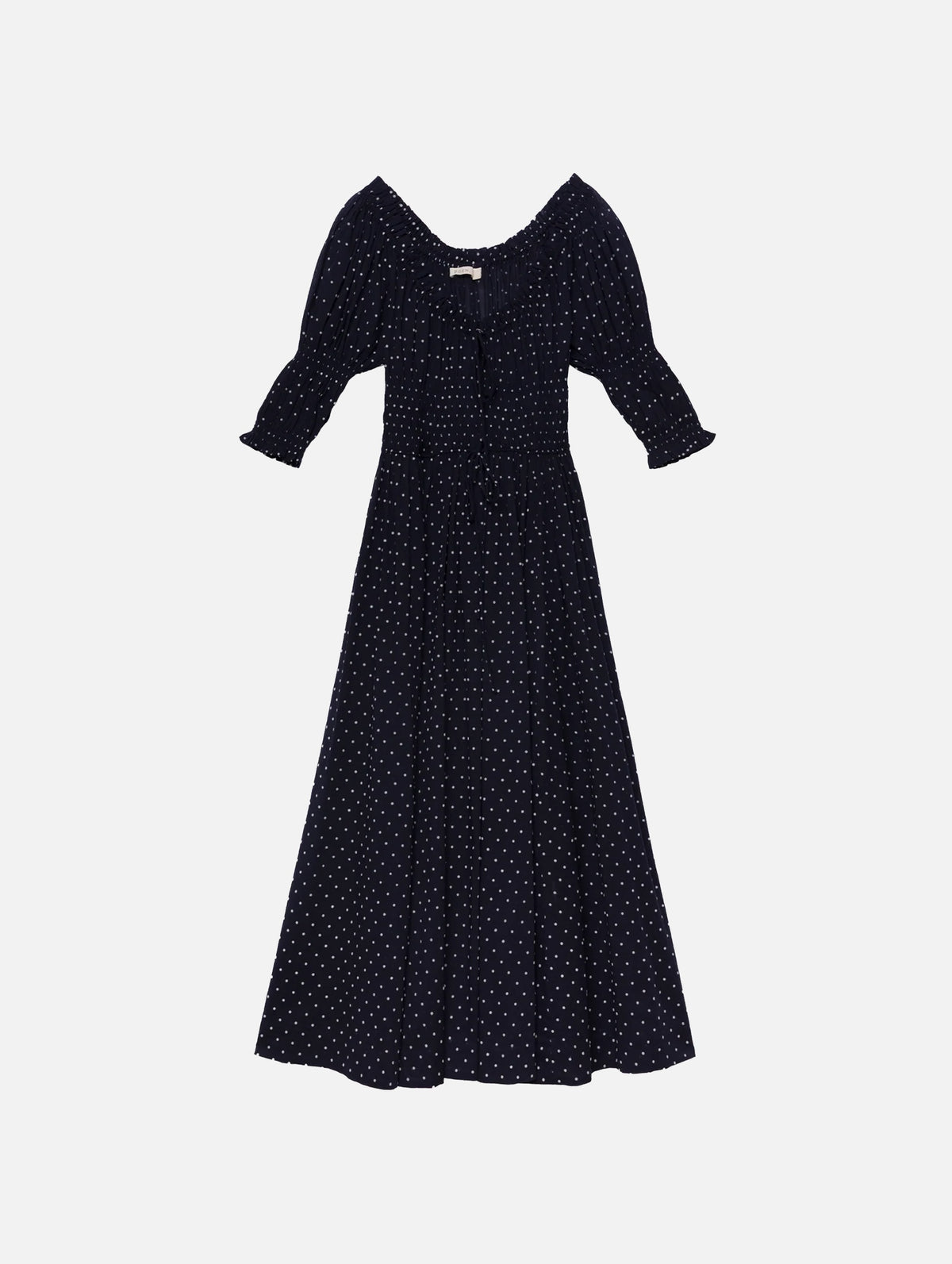 Ischia Dress in Navy Flock Dot
