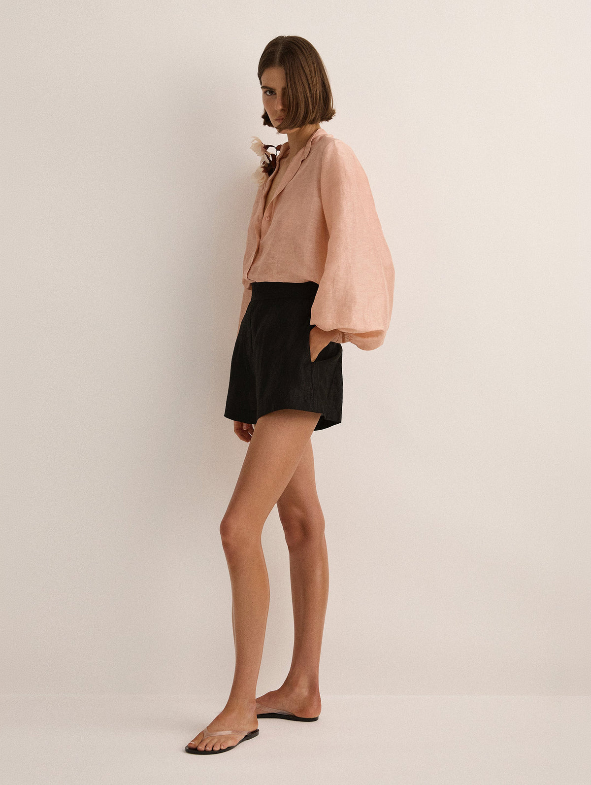 Izzy Blouse in Pale Pink