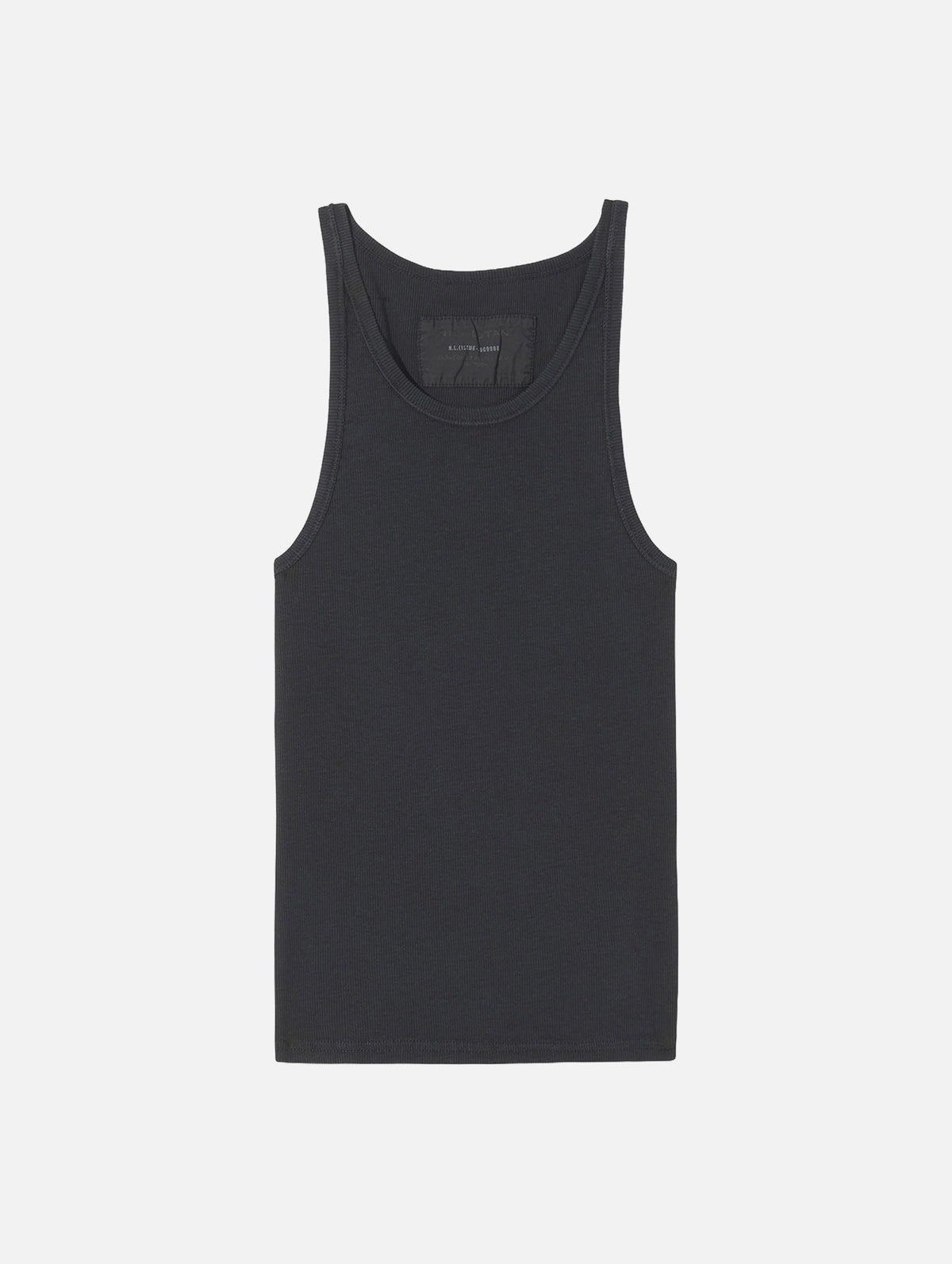 Jennifer Rib Tank in Jet Black