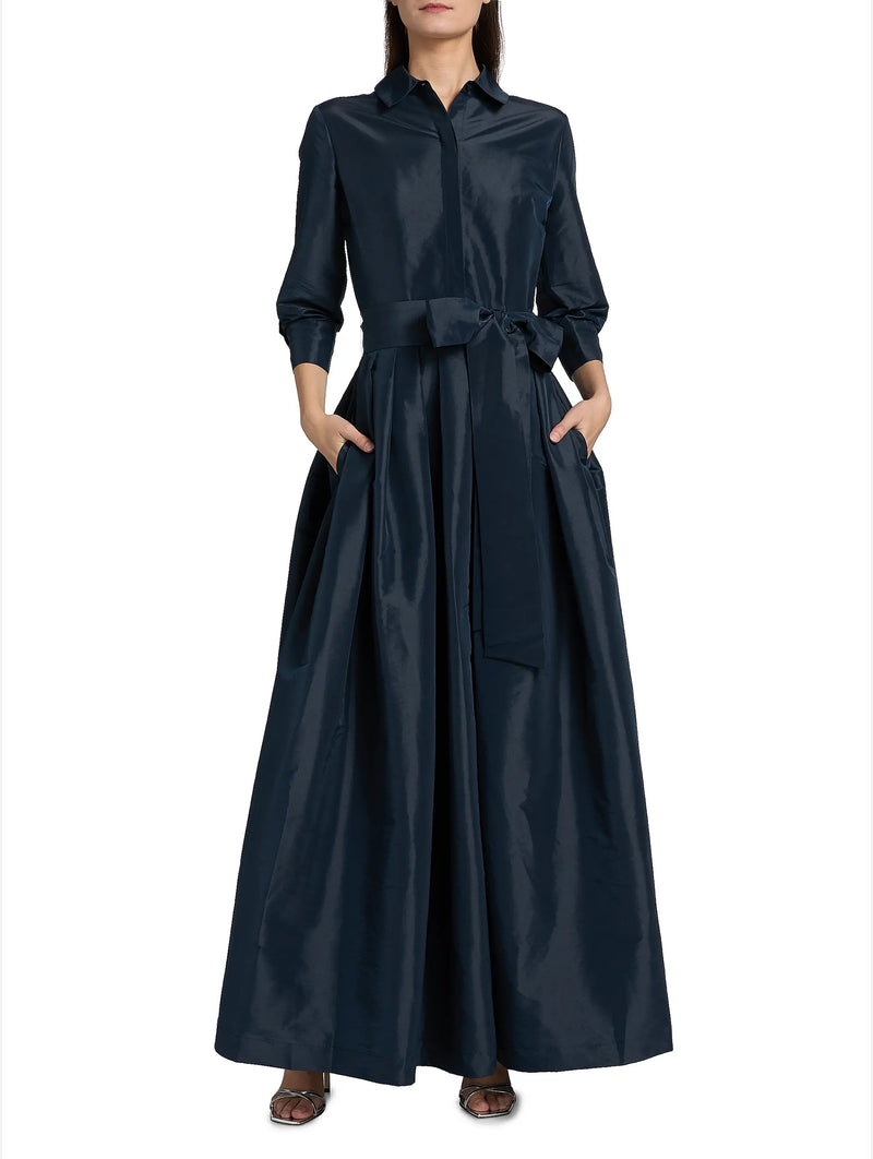 Julip Belted Gown in Midnight