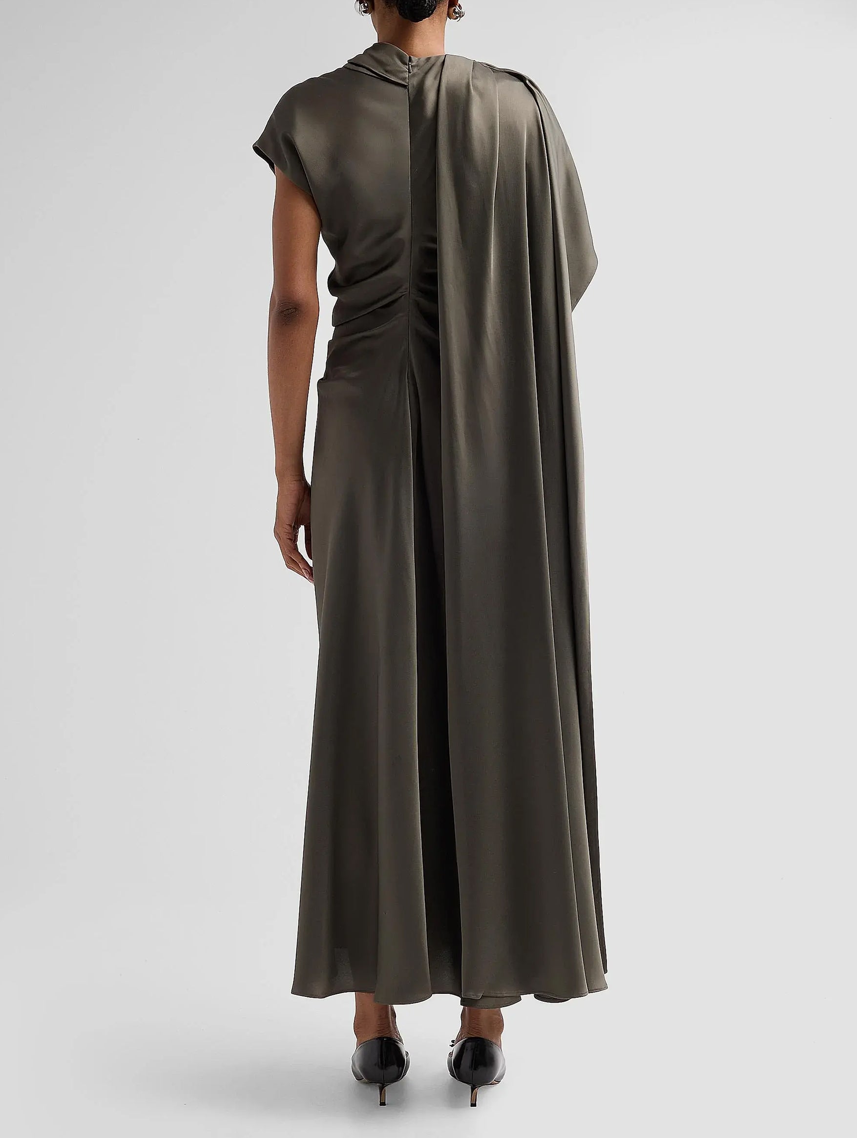 Jacka Cape Midi Dress in Sea Turtle