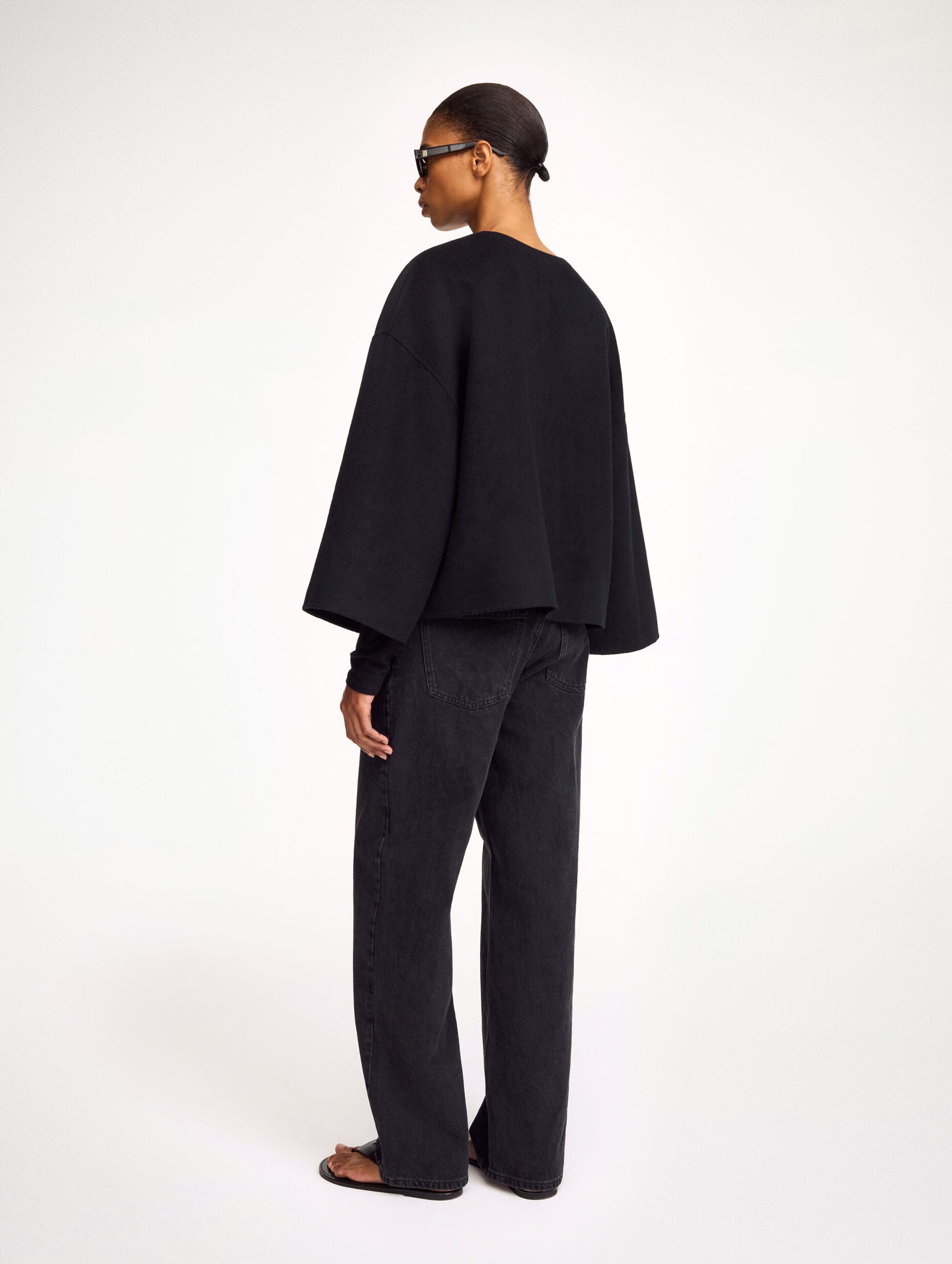 Jacquie Wool Jacket in Black