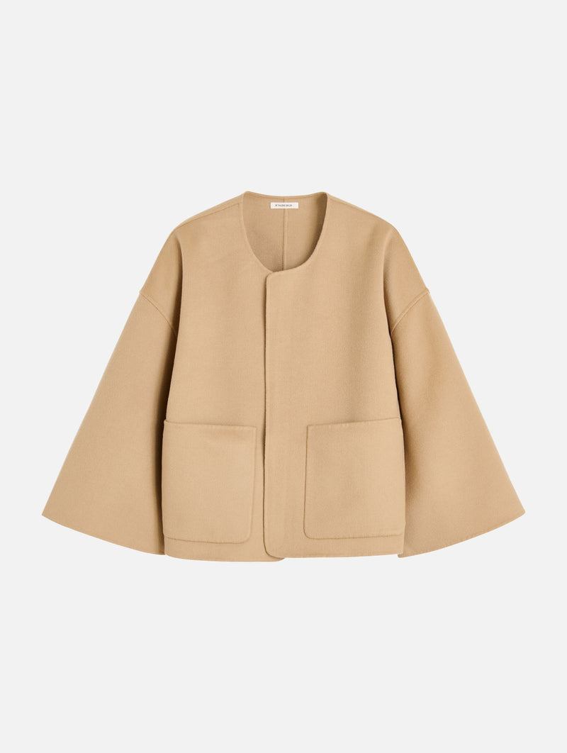 Jacquie Wool Jacket in Dark Sand