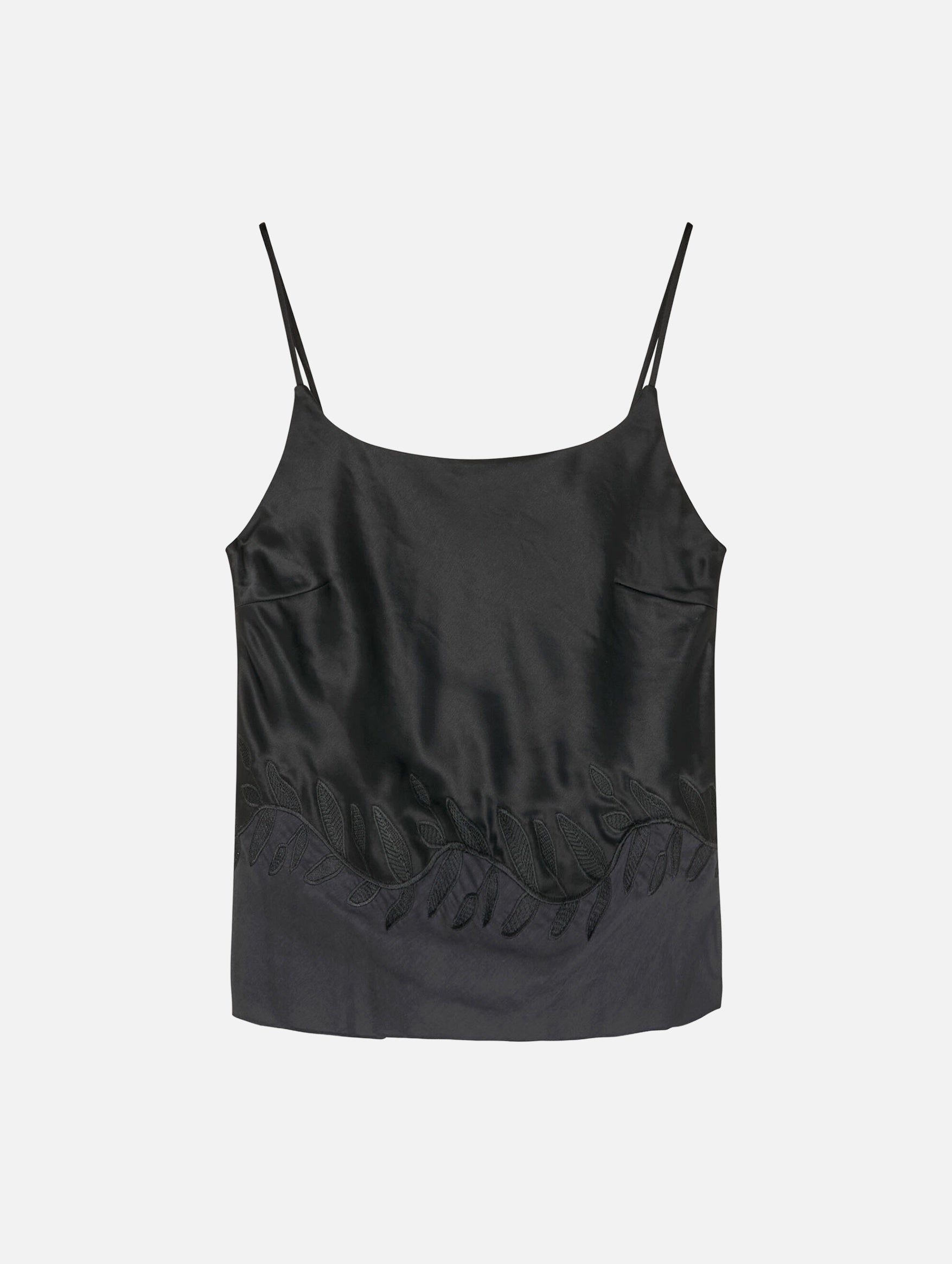 Janina Satin Top in Black