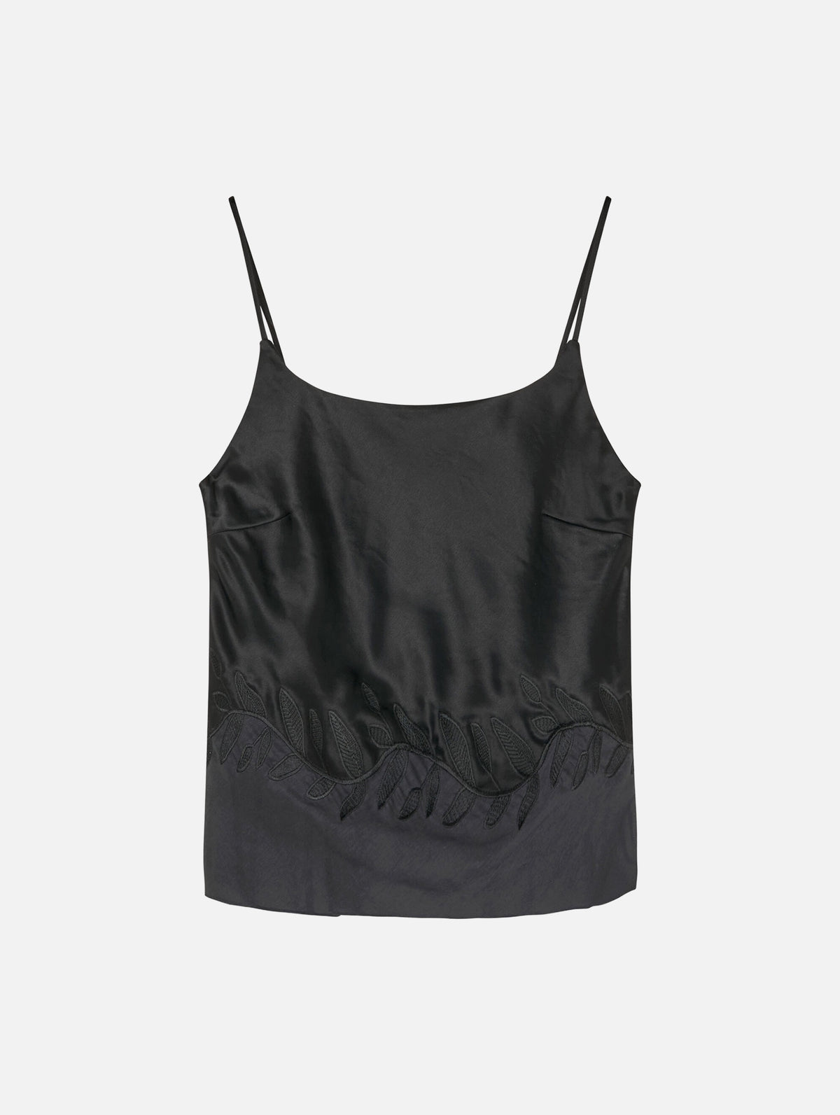 Janina Satin Top in Black