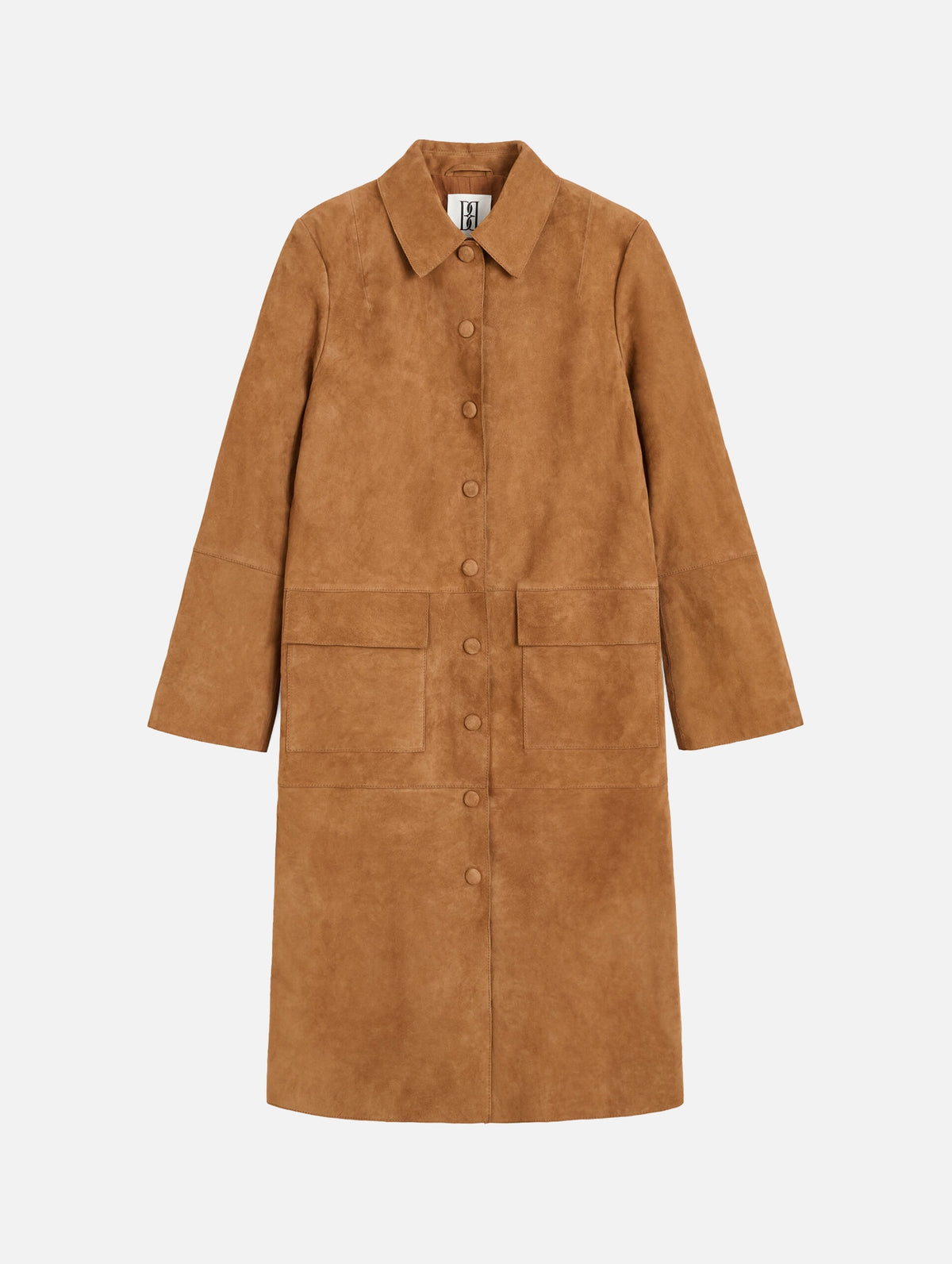 Jannie Suede Maxi Jacket in Rusty Sand