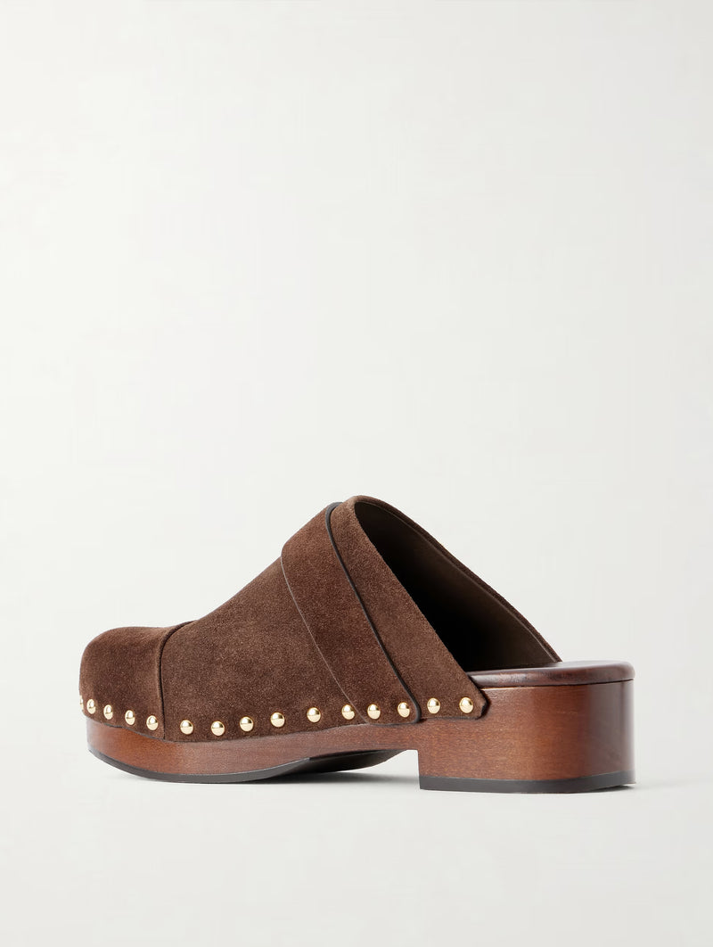 Jeanette Clogs in Chocolate Brown