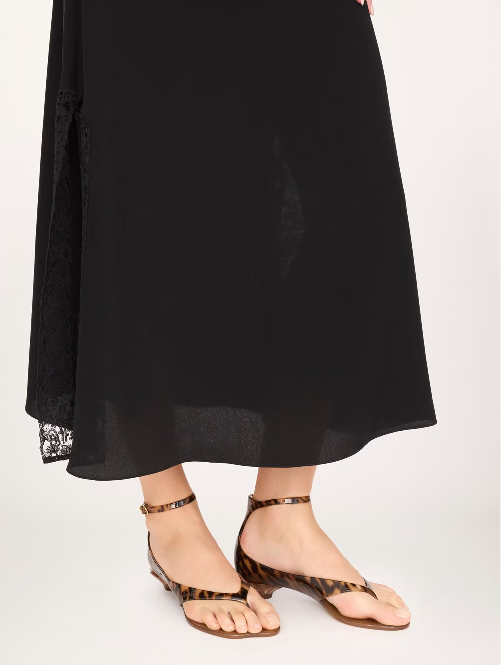 Chloé Jelly Sandal in Black Brown