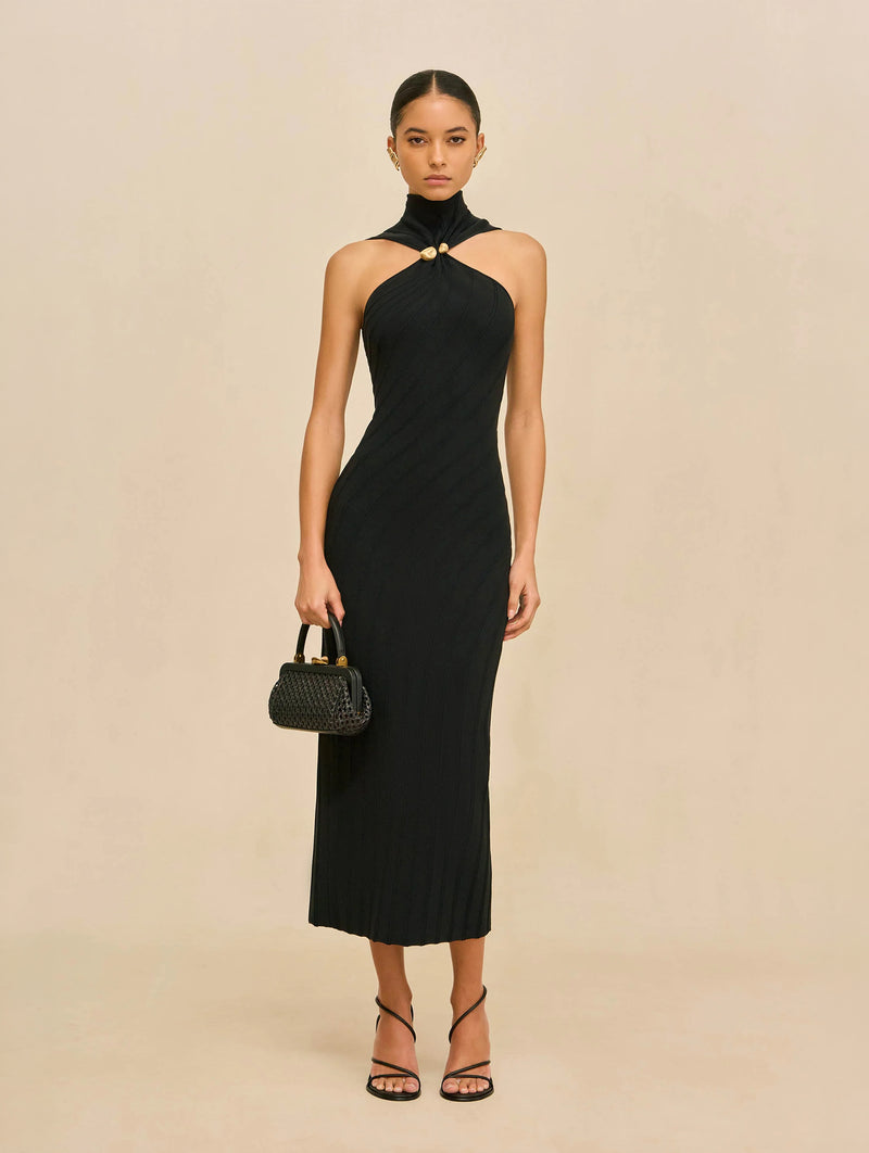 Jessica Knit Dress in Black