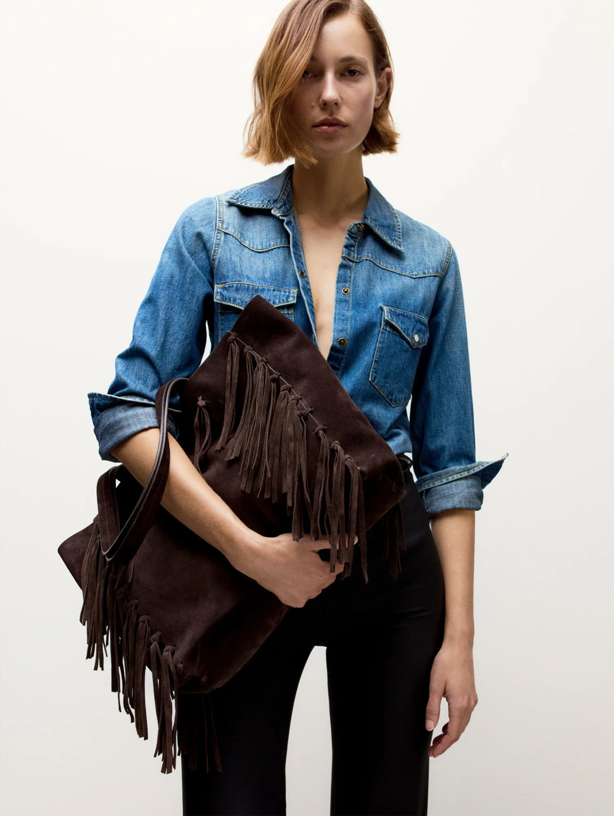 Joni Bag in Espresso Suede