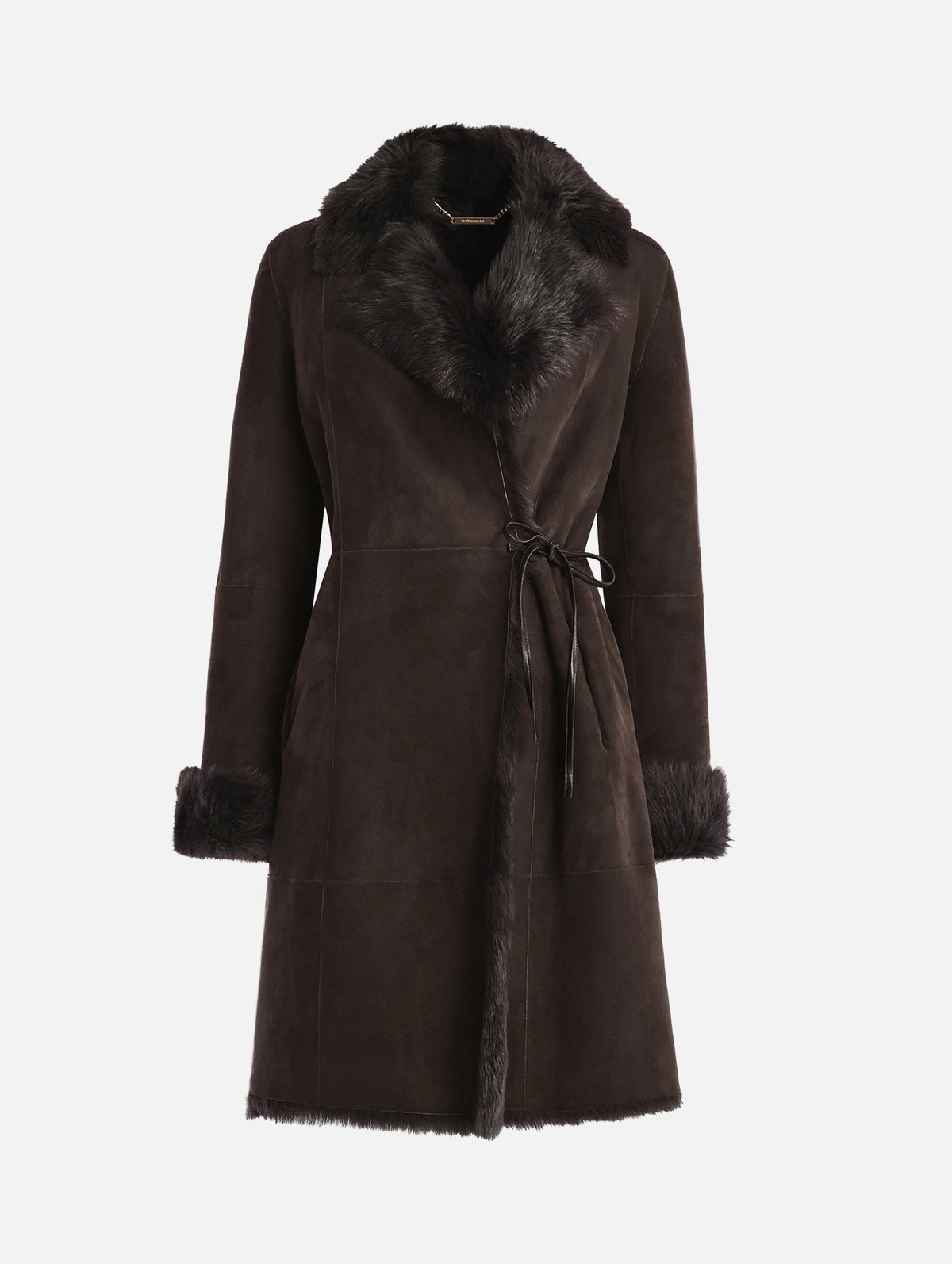 Joni Shearling Midlength Coat in Ombre
