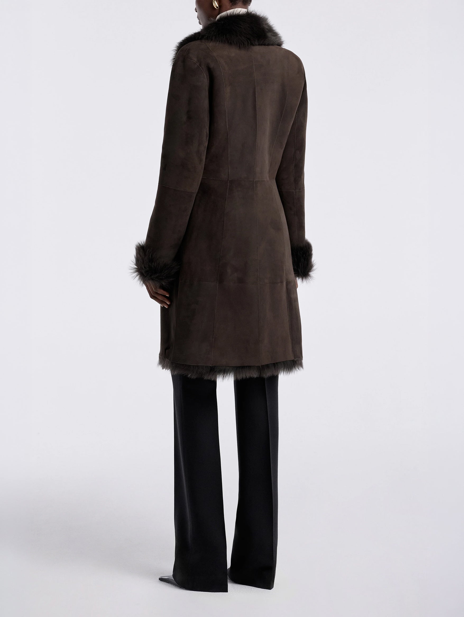 Joni Shearling Midlength Coat in Ombre